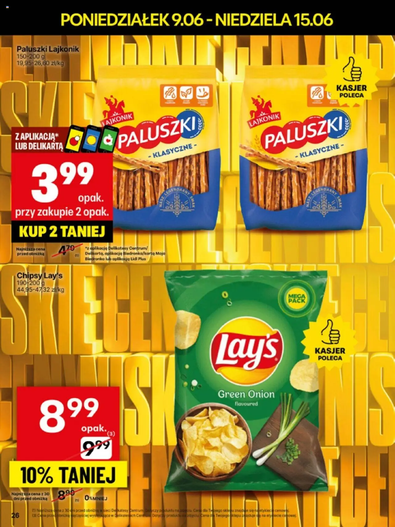 Delikatesy Centrum Gazetka - Sklepy Własne od 09.06.2025 | Strona: 26 | Produkty: Chipsy, Delikatesy, Paluszki