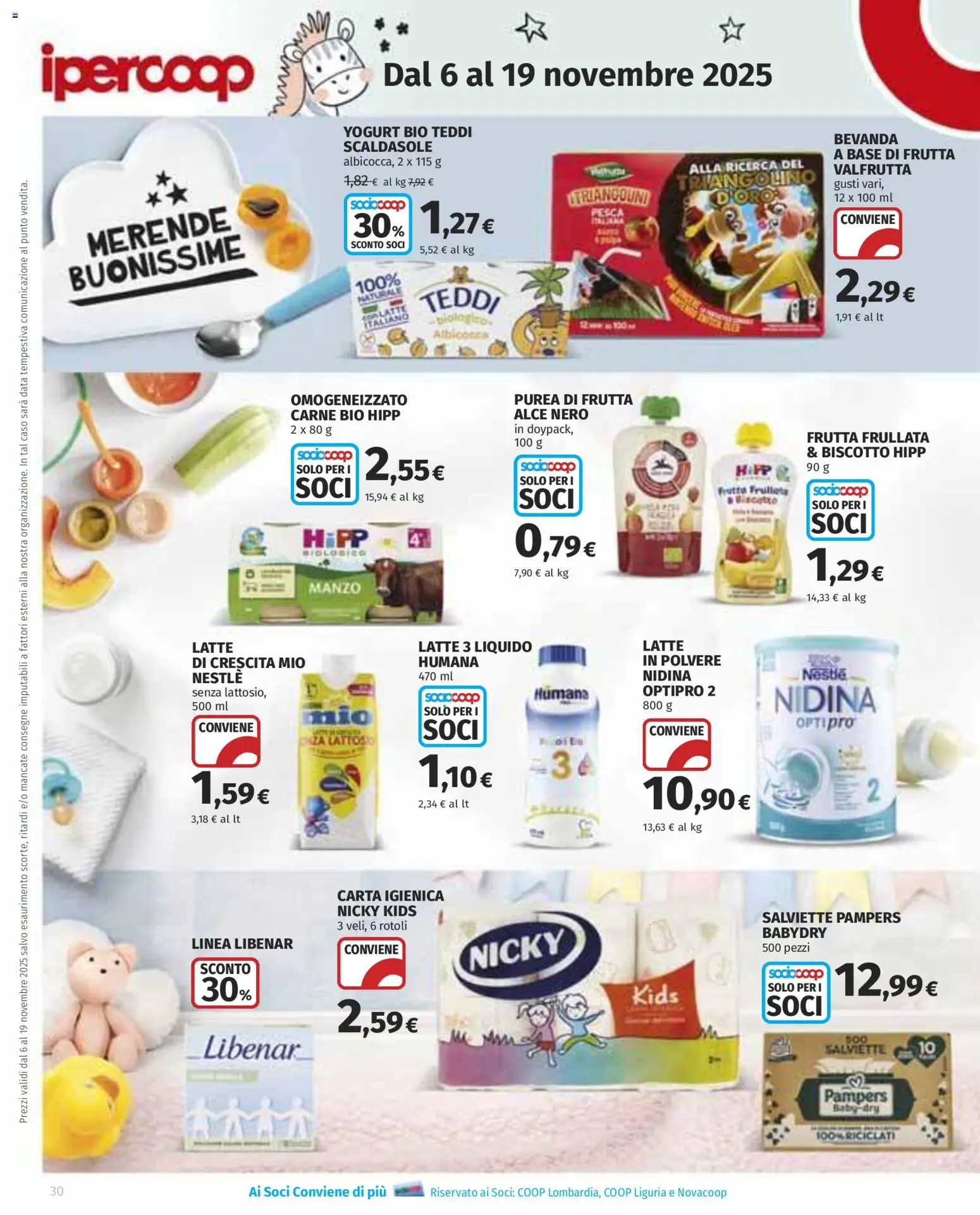 Volantino Ipercoop del 06.11.2025 | Pagina: 30 | Prodotti: Yogurt, Manzo, Frutta, Data