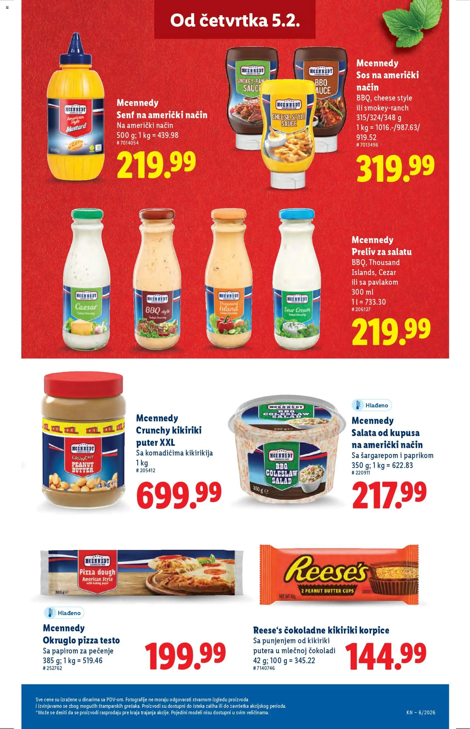 Lidl katalog - važi od 05.02.2026 | Strana: 45 | Proizvode: Senf, Salata, Kikiriki, Puter