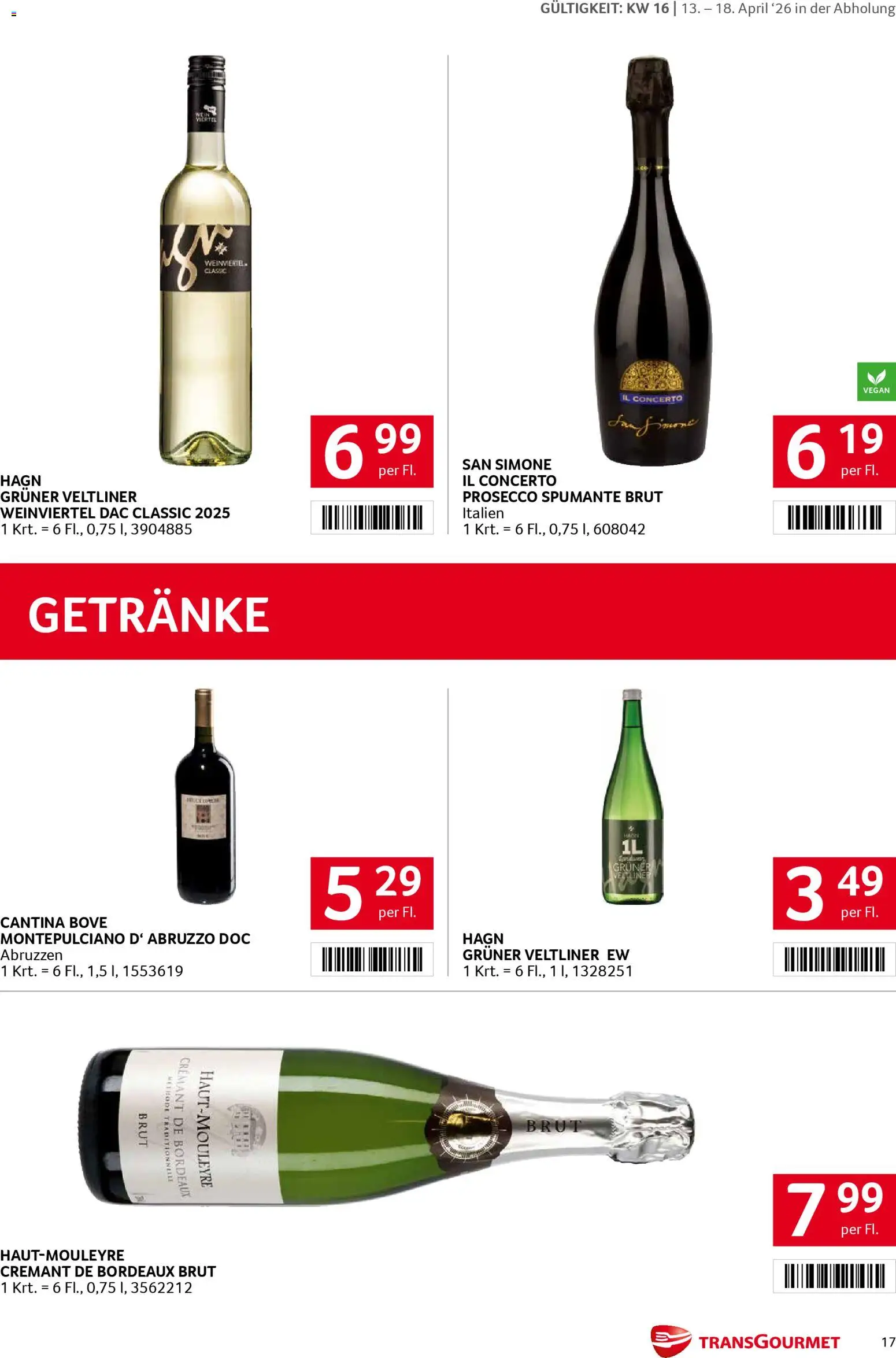 Transgourmet Flugblatt gültig ab 13.04.2026 | Seite: 17