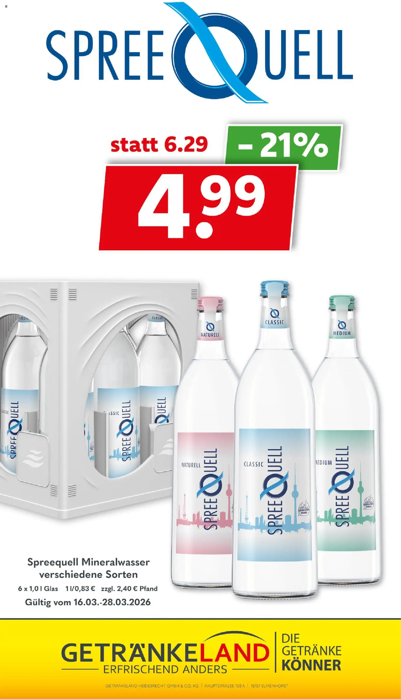 Getränkeland Prospekt 	 – gültig ab 16.03.2026 | Seite: 10 | Produkte: Mineralwasser