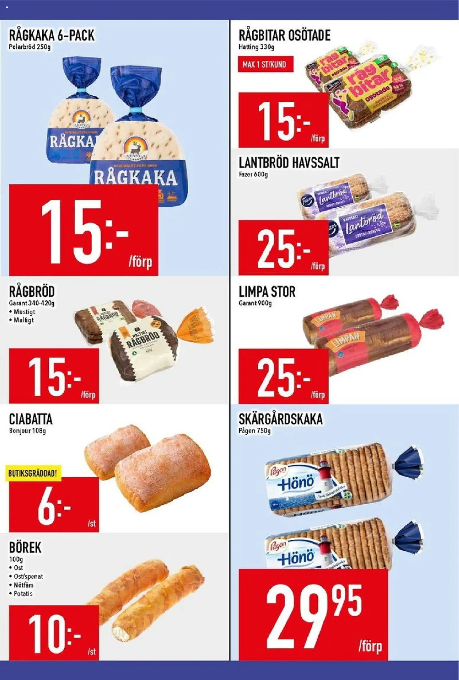 Matdax reklamblad aktuell från 08.12.2025 | Sida: 7 | Produkter: Nötfärs, Lantbröd, Potatis