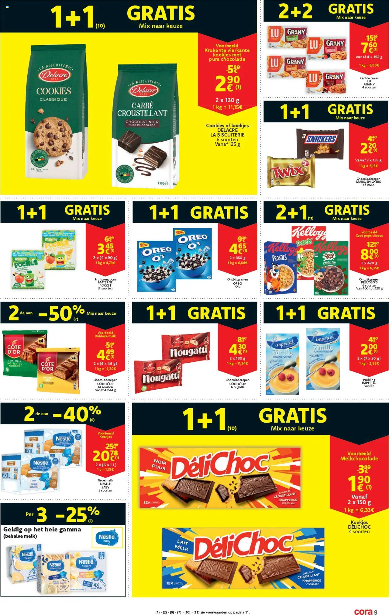  | Pagina: 9 | Producten: Twix, Snickers, Fruit, Chocolade