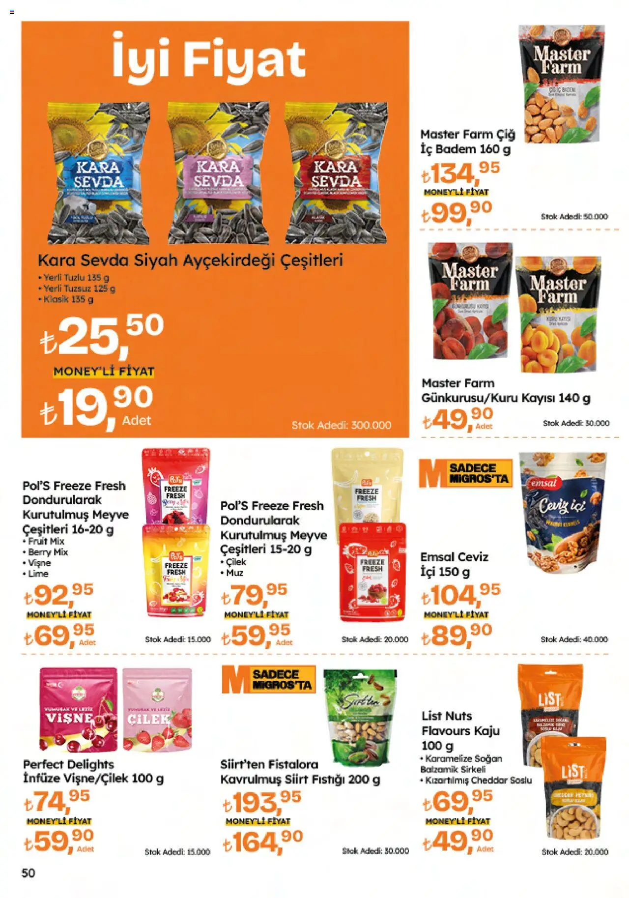 Migros Katalog - Migroskop - 22.05.2025 tarihinden itibaren geçerlidir | Sayfa: 50 | Ürünler: Vişne, Badem, Soğan, Ceviz