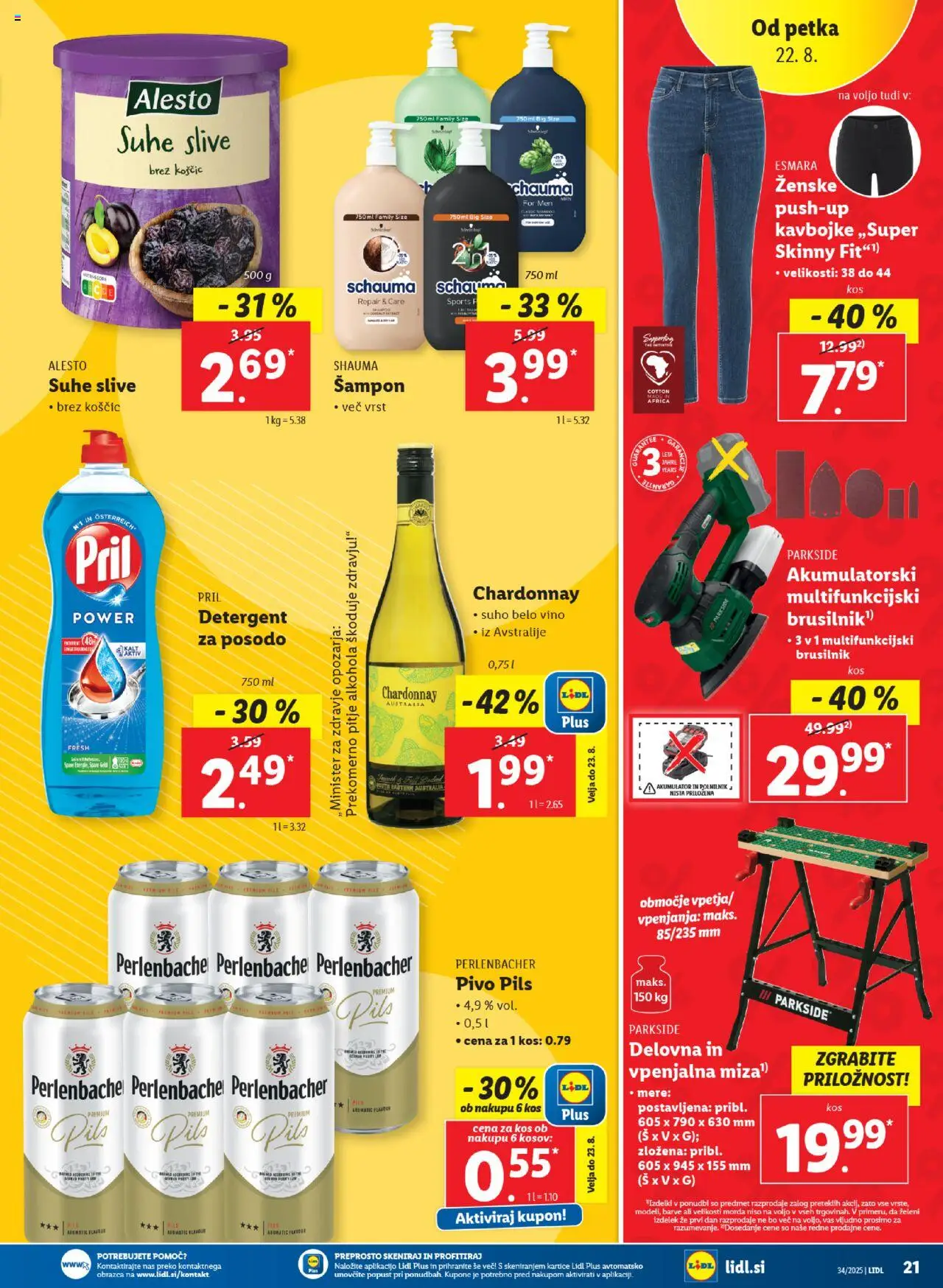 Lidl - Maribor │ velja od 21.08.2025 | Stran: 37 | Izdelki: Suhe slive, Vino, Pivo, Detergent