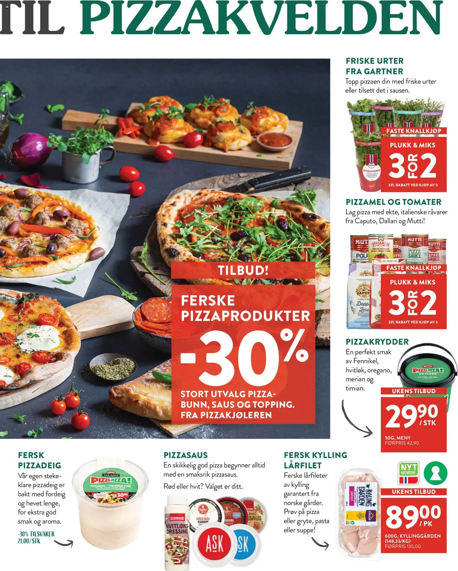 {H1} | Side: 3 | Produkter: Tomater, Pasta, Krydder, Saus