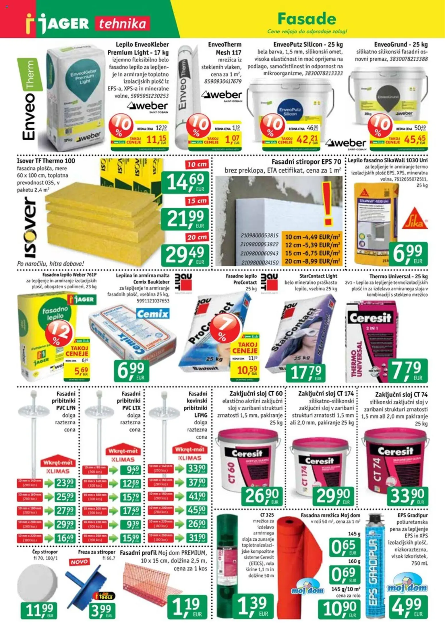 Novi Jager katalog ponudbe – veljaven od 11.03.2026 | Stran: 1 | Izdelki: Rolo, Kos, Mrežica, Lepilo