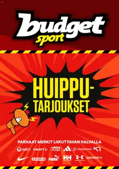 Budget Sport-mainoslehti voimassa 14.10.2025 alkaen
