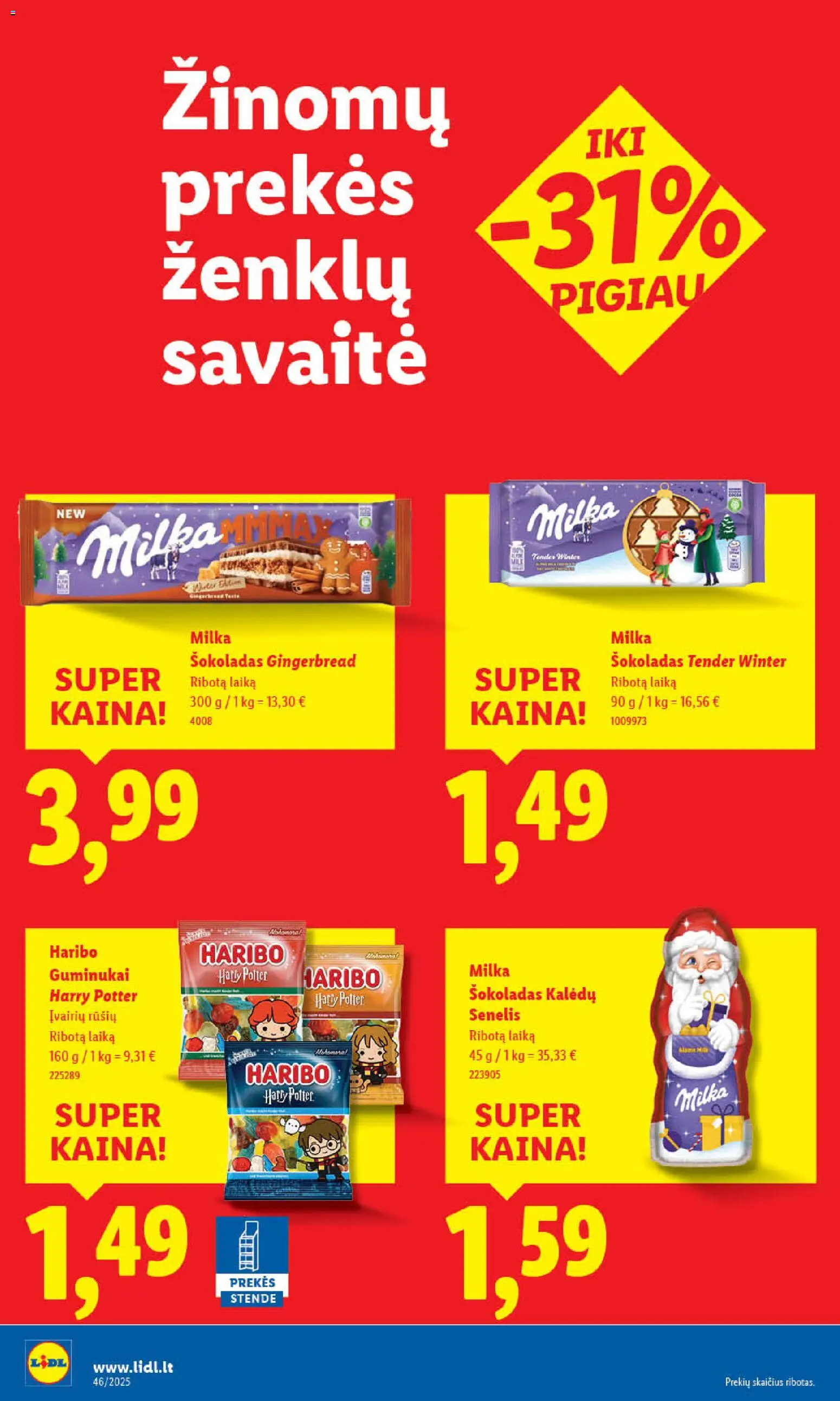 LIDL akcijos nuo 13.11.2025 | Puslapis: 34 | Prekių: Šokoladas, Guminukai