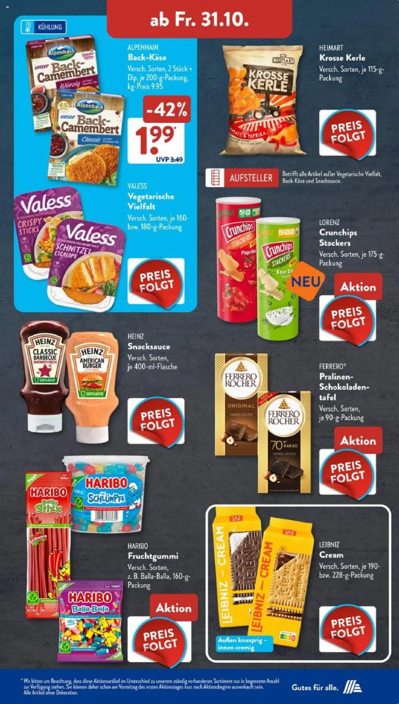 Aldi Süd Prospekt 	 – gültig ab 27.10.2025 | Seite: 13 | Produkte: Haribo, Burger, Schnitzel, Paprika