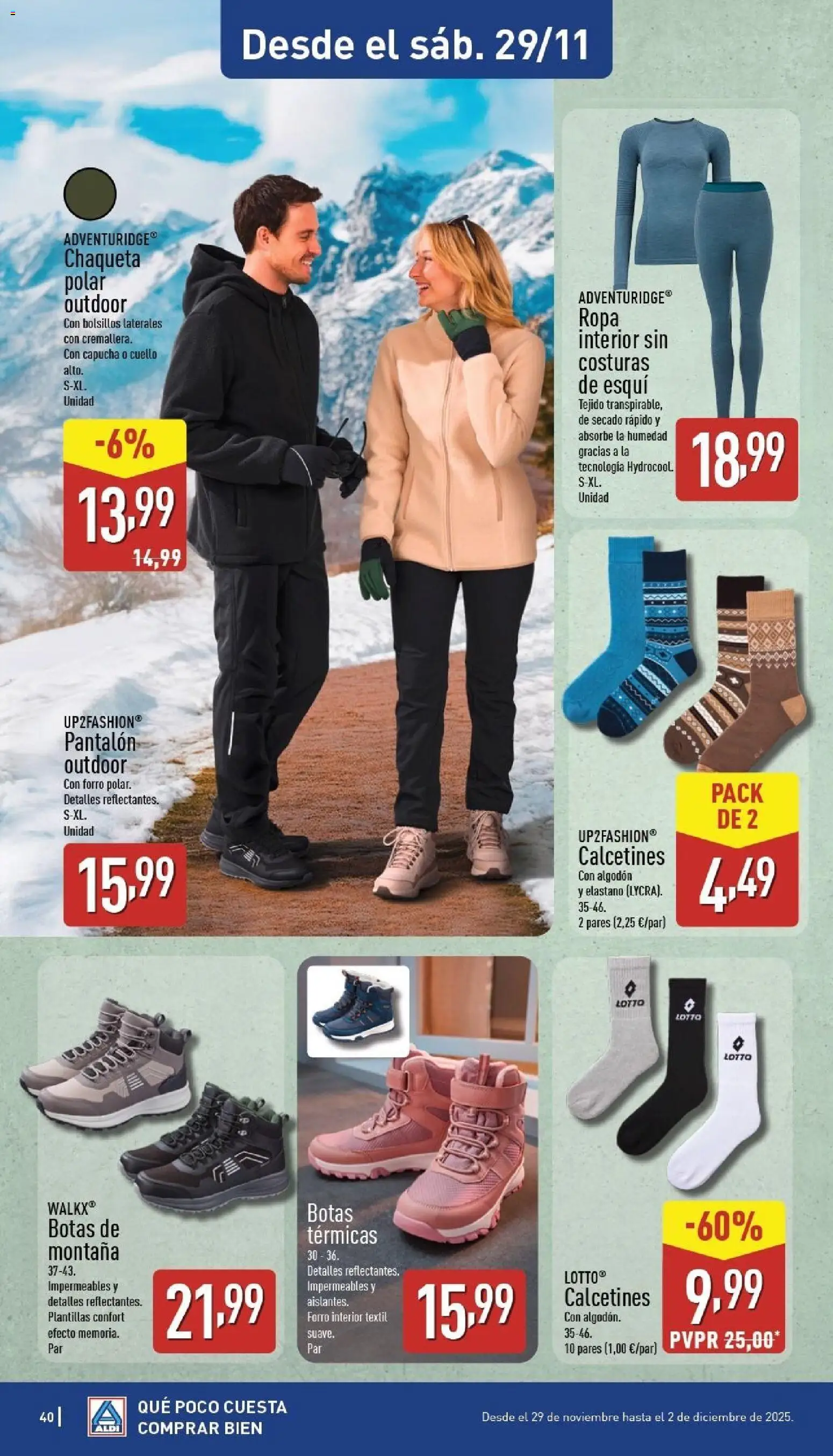 Aldi folleto Canarias │ válido desde el 24.11.2025 | Página: 40 | Productos: Chaqueta, Ropa interior, Botas, Ropa