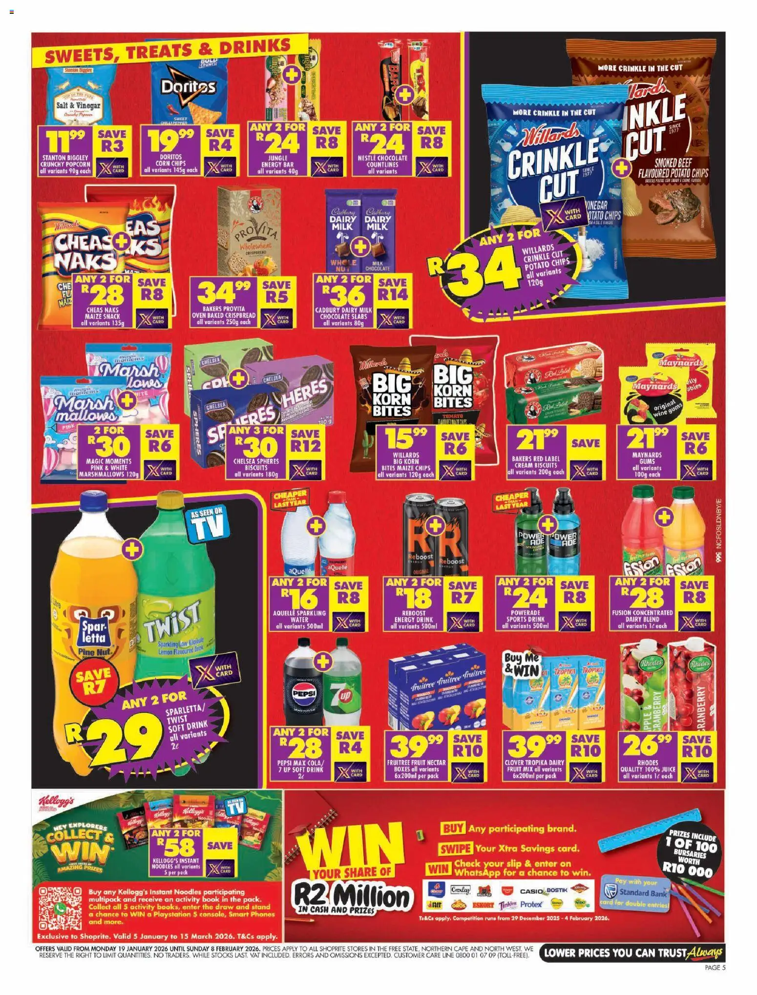 New Shoprite catalogue – valid from 19.01.2026 | Page: 5 | Products: Chocolate, Vinegar, Popcorn, Mango