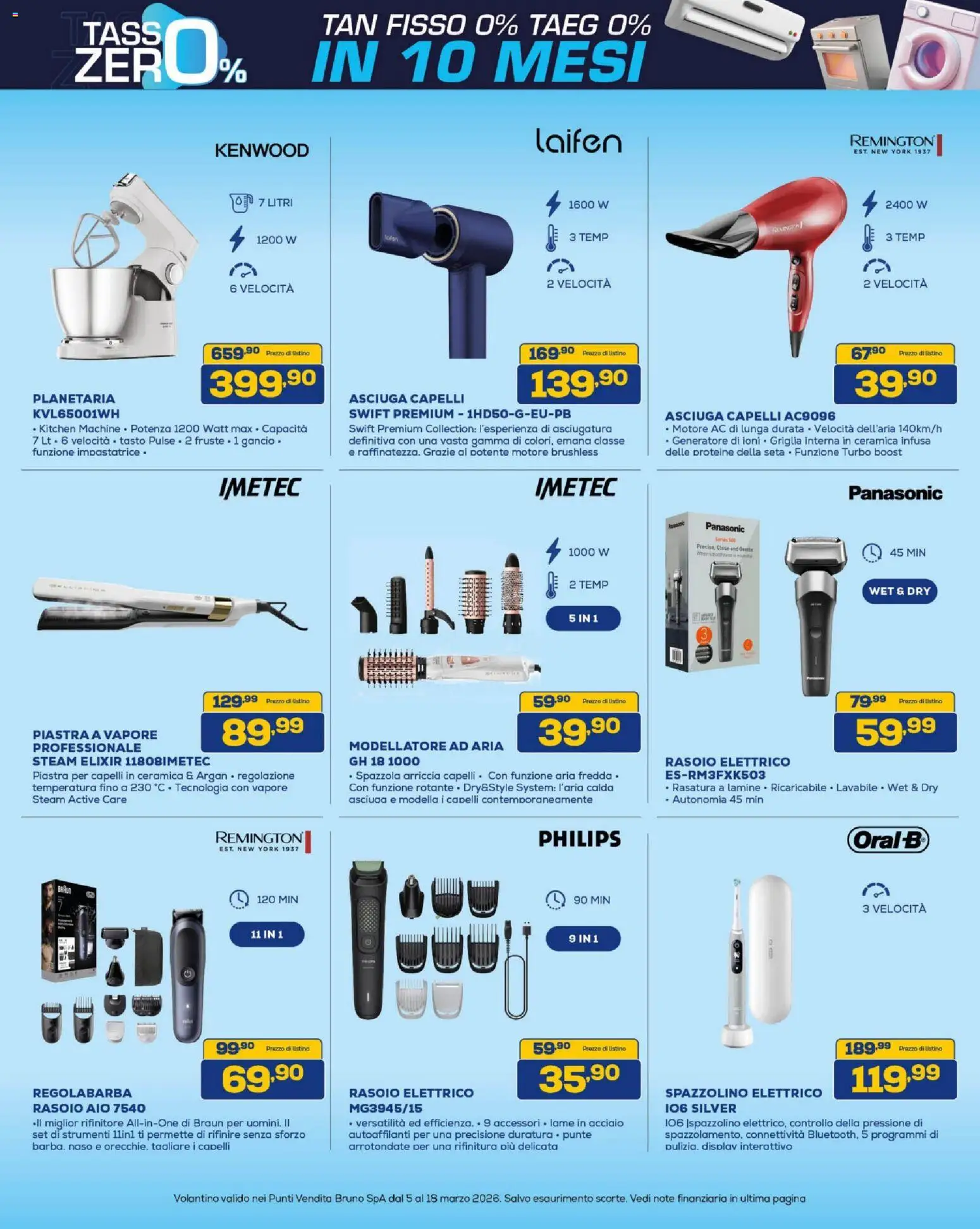 Volantino BRUNO del 05.03.2026 | Pagina: 33 | Prodotti: Spazzola, Regolabarba, Spazzolino, Generatore