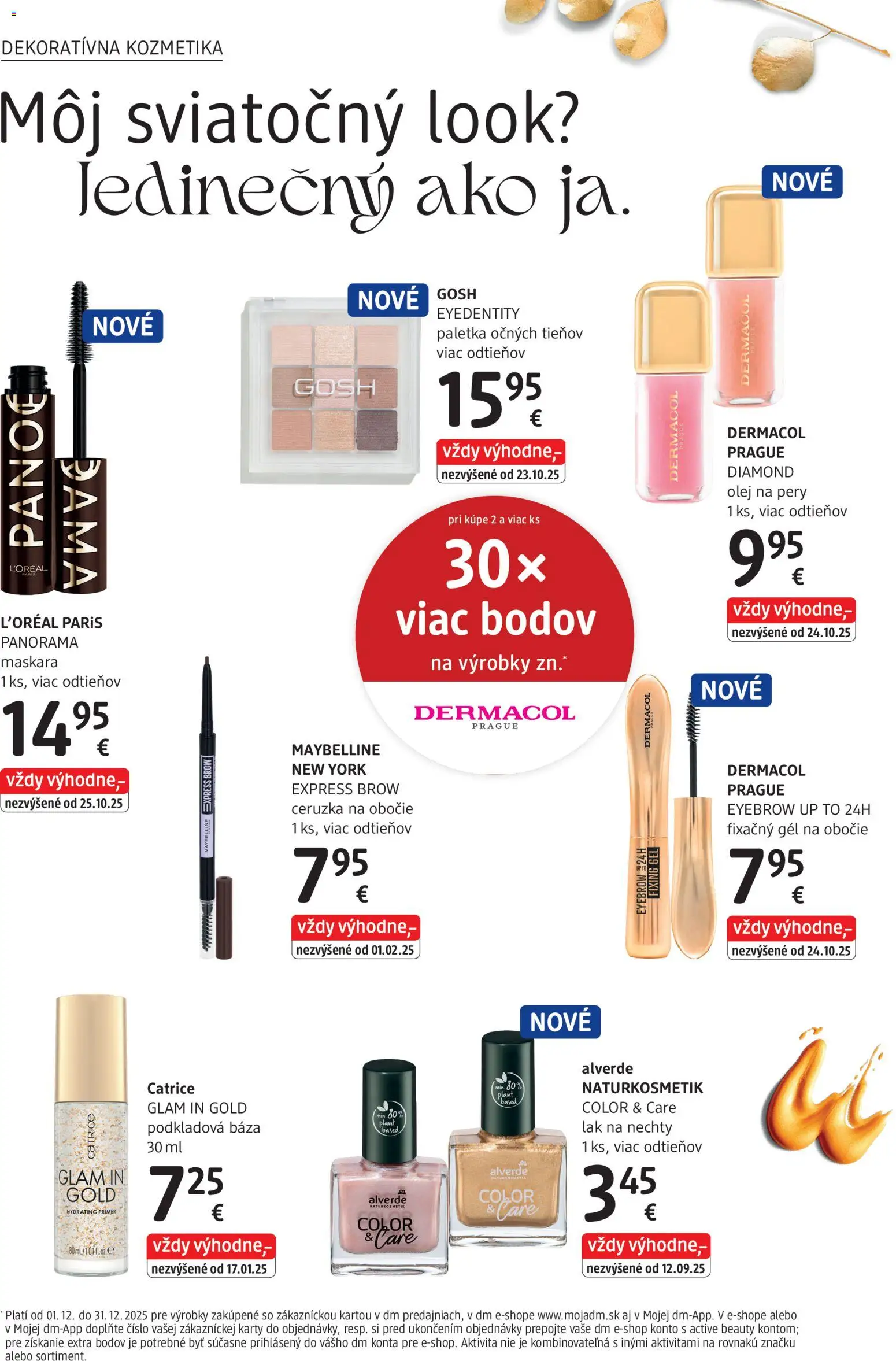 Nové dm drogerie akcie – leták je platný od 01.12.2025 | Strana: 6 | Produkty: Olej, Lak na nechty, Ceruzka