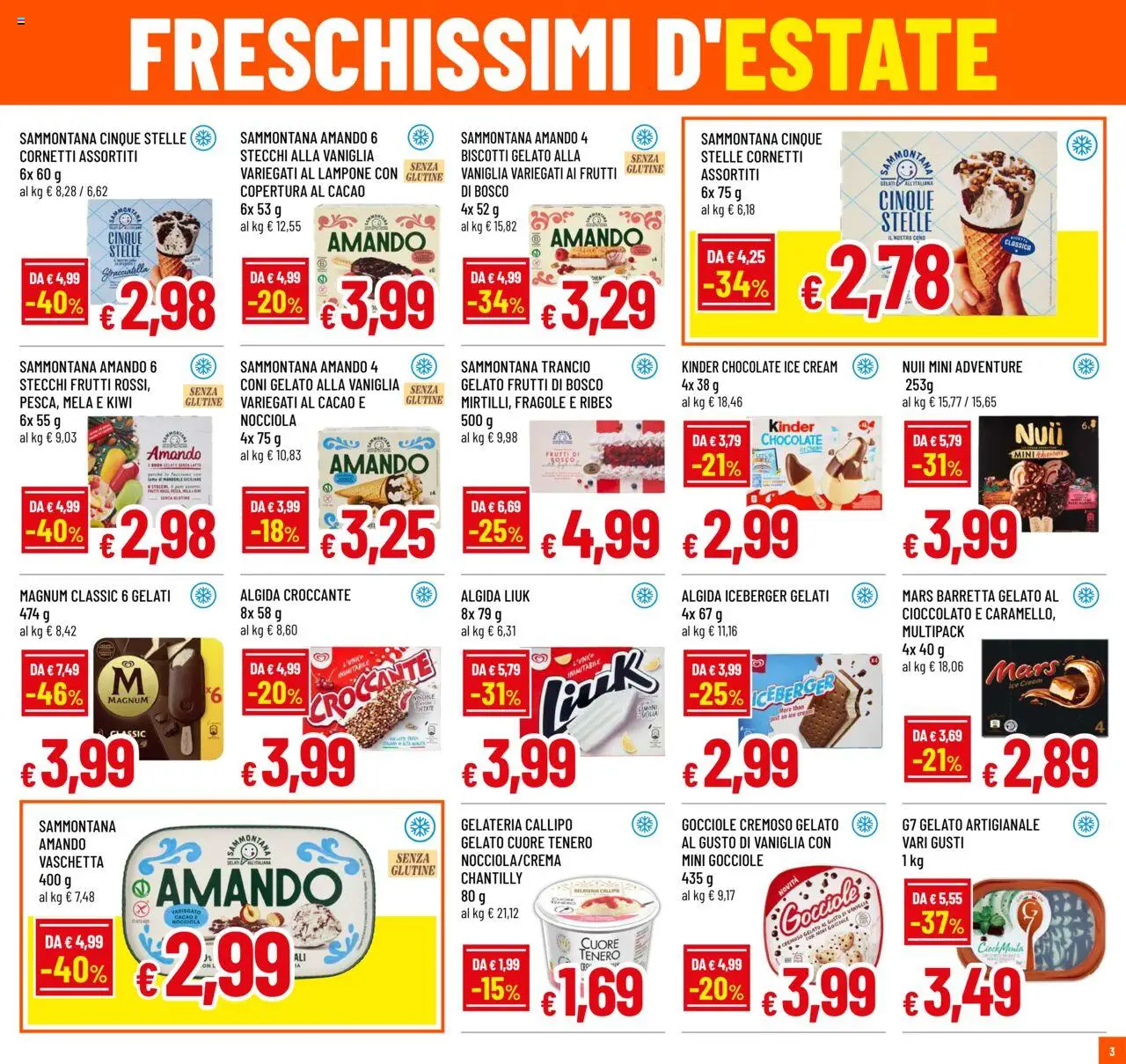 Volantino Galassia del 31.07.2025 | Pagina: 3 | Prodotti: Biscotti, Gelato, Lampone, Menta