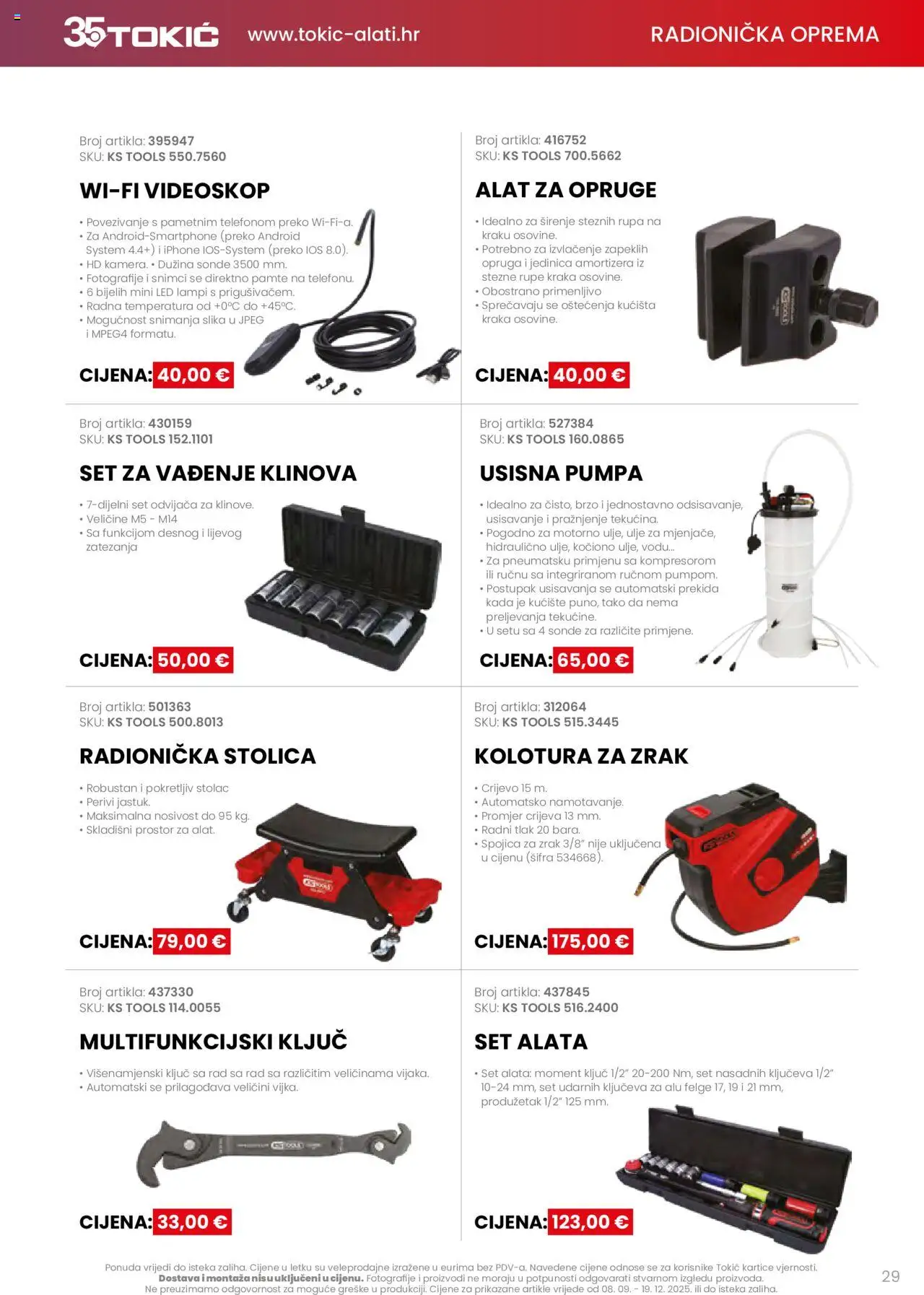Tokić katalog | vrijedi od 08.09.2025 | Stranica: 29 | Proizvodi: Stolica, Ulje, Alat