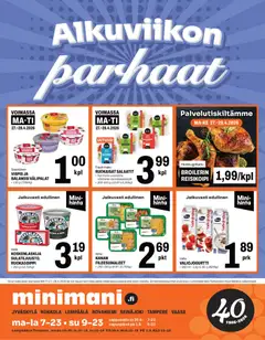 Minimani-mainoslehti voimassa 27.04.2026 alkaen