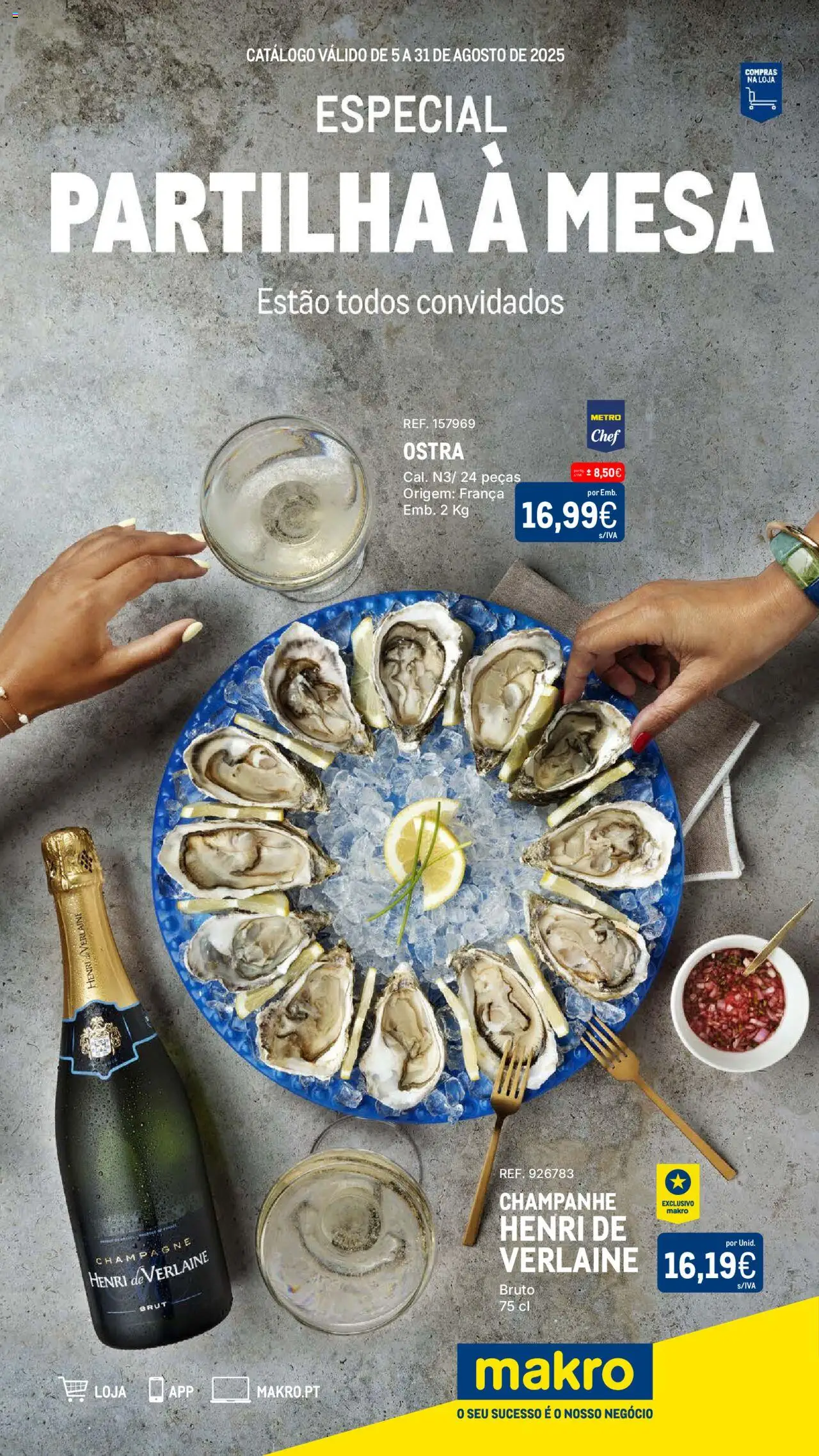 Makro - Especial Partilha à Mesa │ válido de 05.08.2025 | Página: 1 | Produtos: Mesa, Champagne