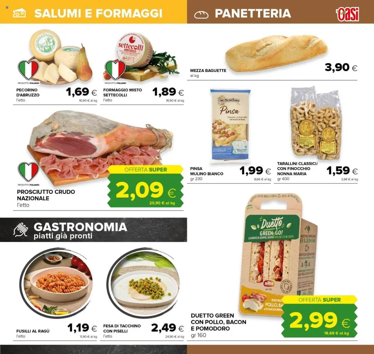 Volantino Oasi del 13.09.2025 | Pagina: 9 | Prodotti: Tacchino, Formaggio, Fusilli, Pecorino