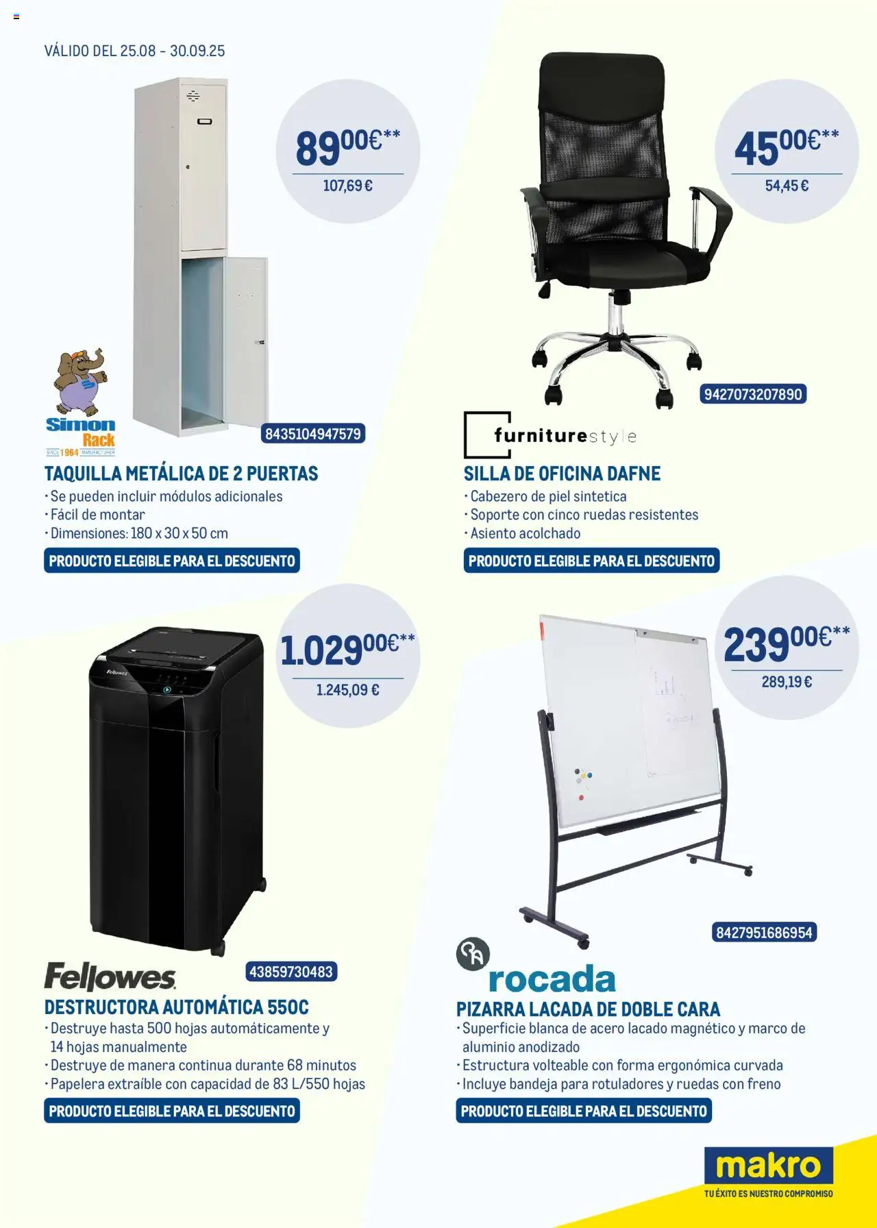 Makro catálogo │ válido desde el 25.08.2025 | Página: 2 | Productos: Marco, Bandeja, Silla