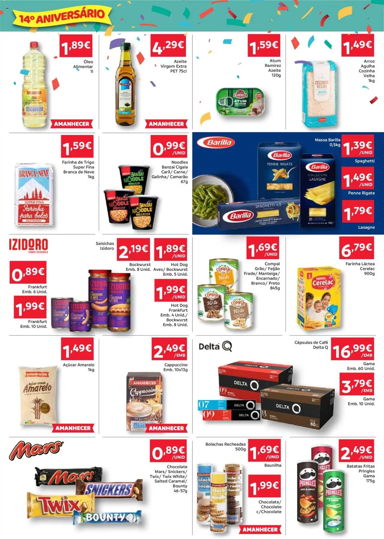Amanhecer Folheto Madeira │ válido de 09.10.2025 | Página: 6 | Produtos: Farinha láctea, Delta q, Óleo, Café