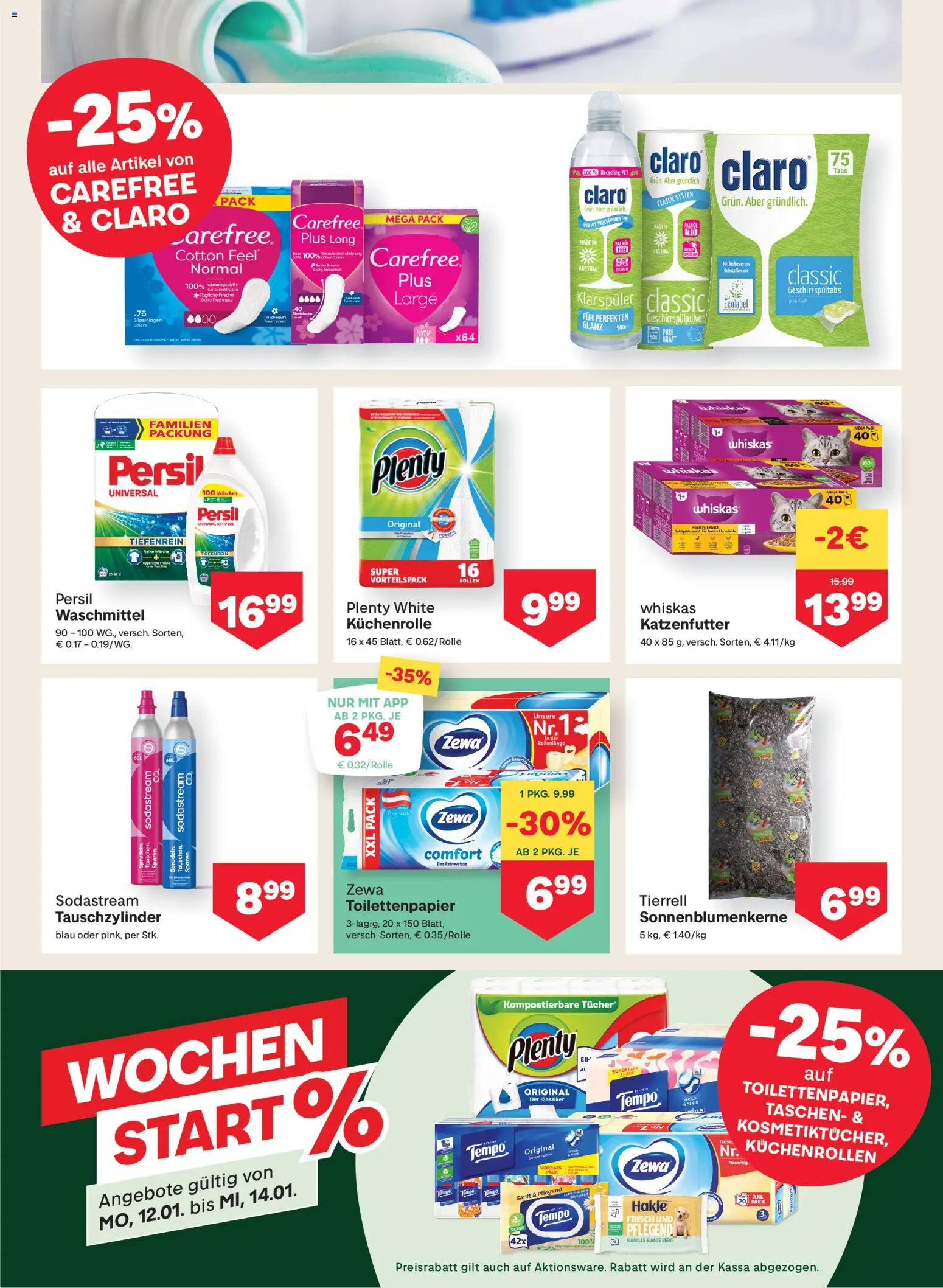 MPREIS Oberösterreich gültig ab 08.01.2026 | Seite: 11 | Produkte: Klarspüler, Waschmittel