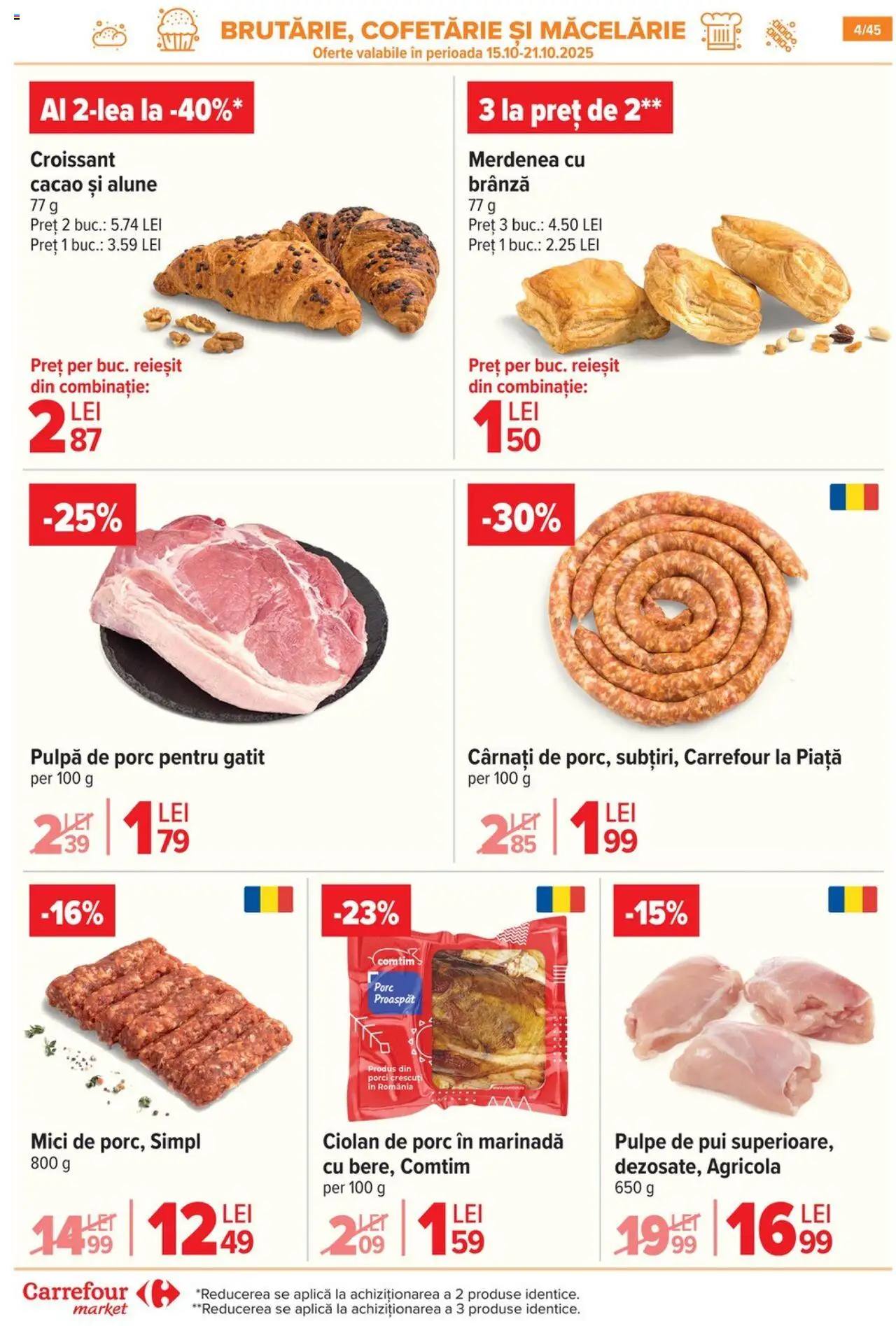 Noul catalog Carrefour – valabil de la 15.10.2025 | Pagină: 7 | Produse: Mici, Brânză, Marinadă, Cârnați