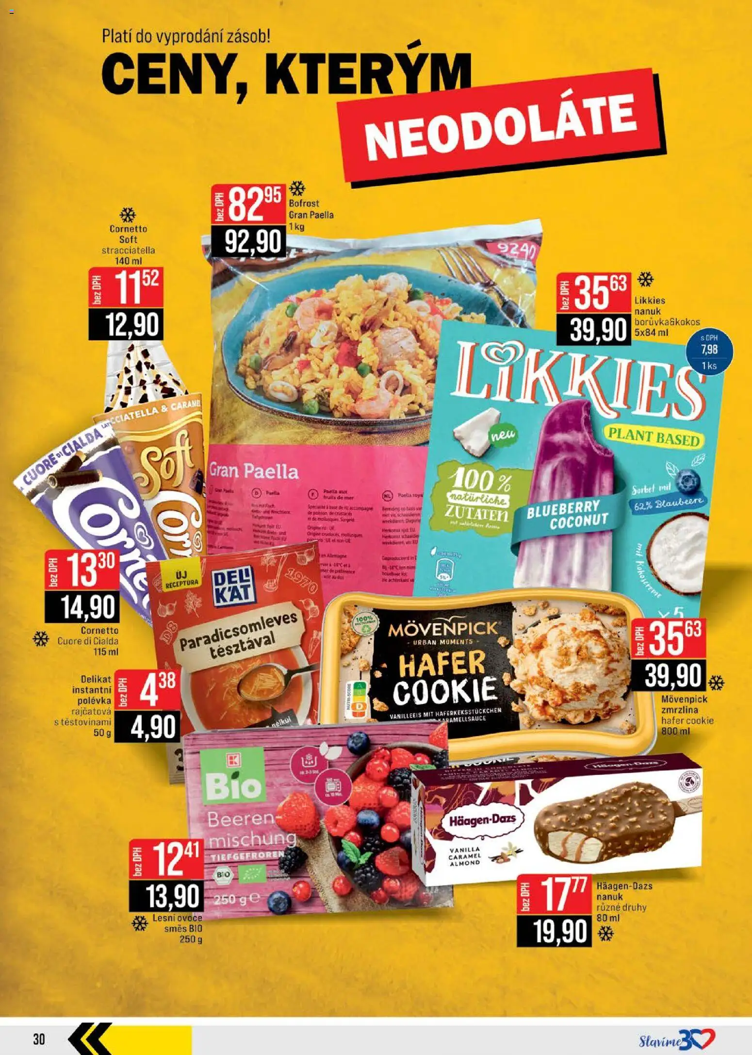 Jip leták - Cash & Carry od 05.11.2025 | Strana: 30 | Produkty: Nanuk, Ovoce, Zmrzlina, Sorbet