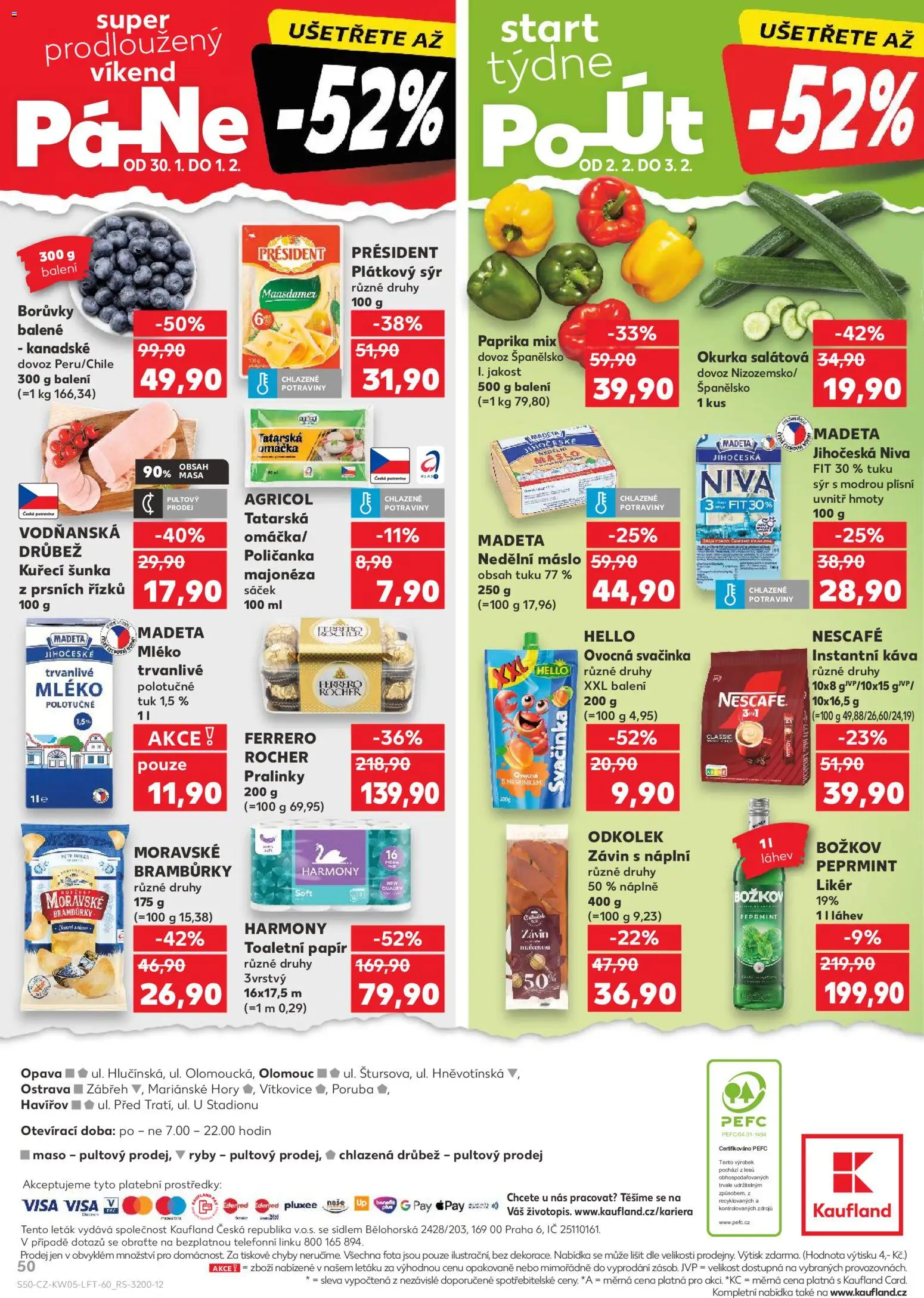 Kaufland leták - Ostrava od 28.01.2026 | Strana: 50 | Produkty: Mléko, Káva, Potraviny, Maso
