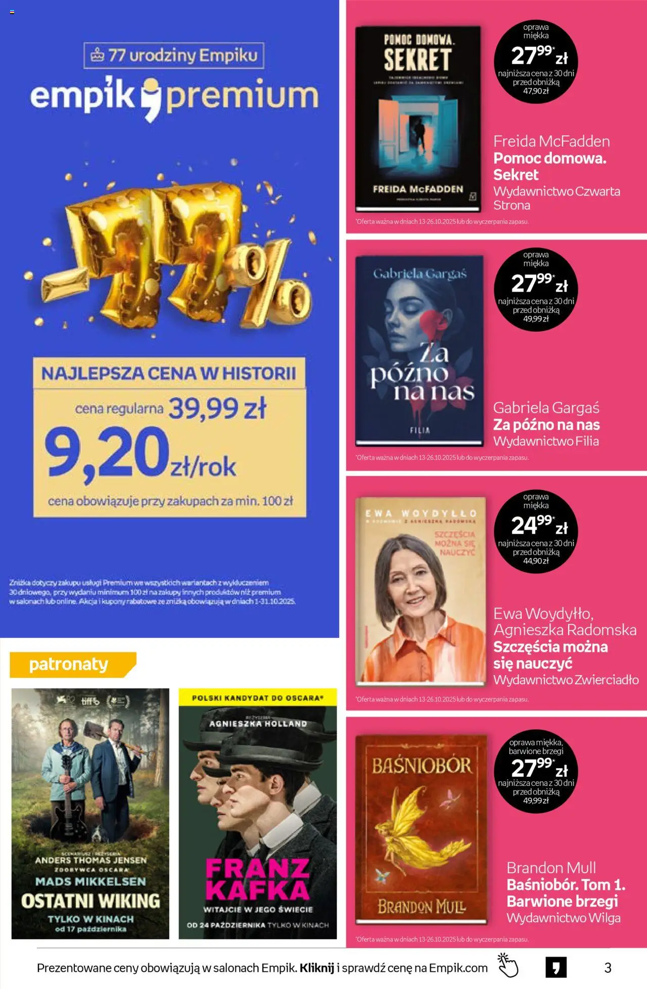 Empik promocje - Tom kultury Książki od 15.10.2025 | Strona: 3