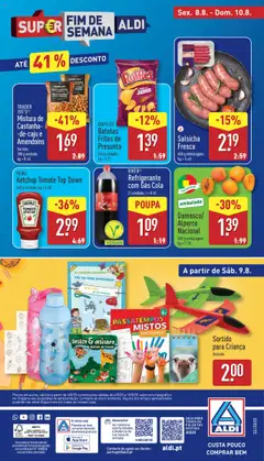 Aldi folheto │ válido de 04.08.2025 | Página: 34 | Produtos: Top, Salsicha, Presunto, Ketchup