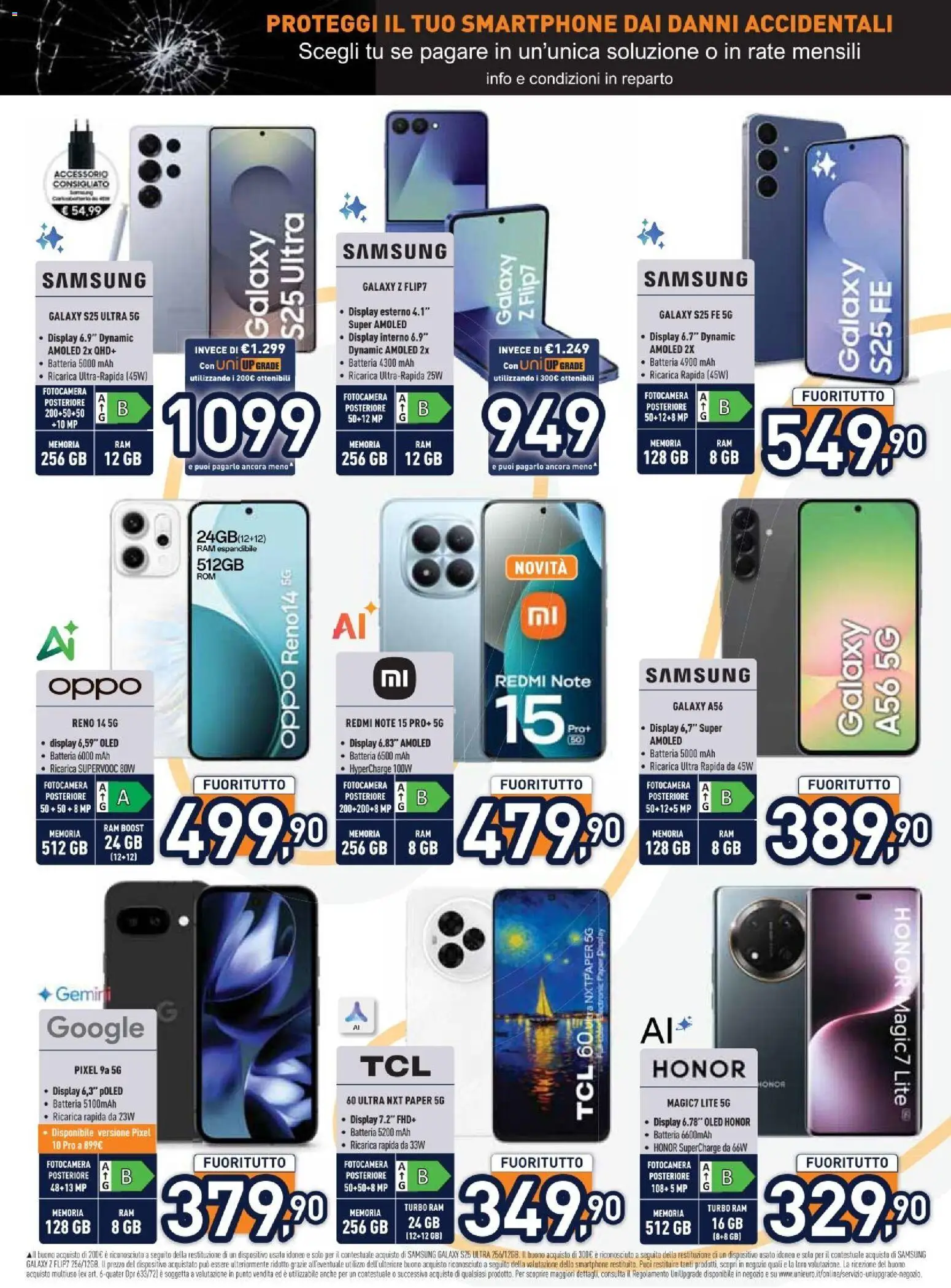 Volantino Unieuro del 29.12.2025 | Pagina: 5 | Prodotti: Samsung Galaxy, Smartphone, Batteria, Samsung