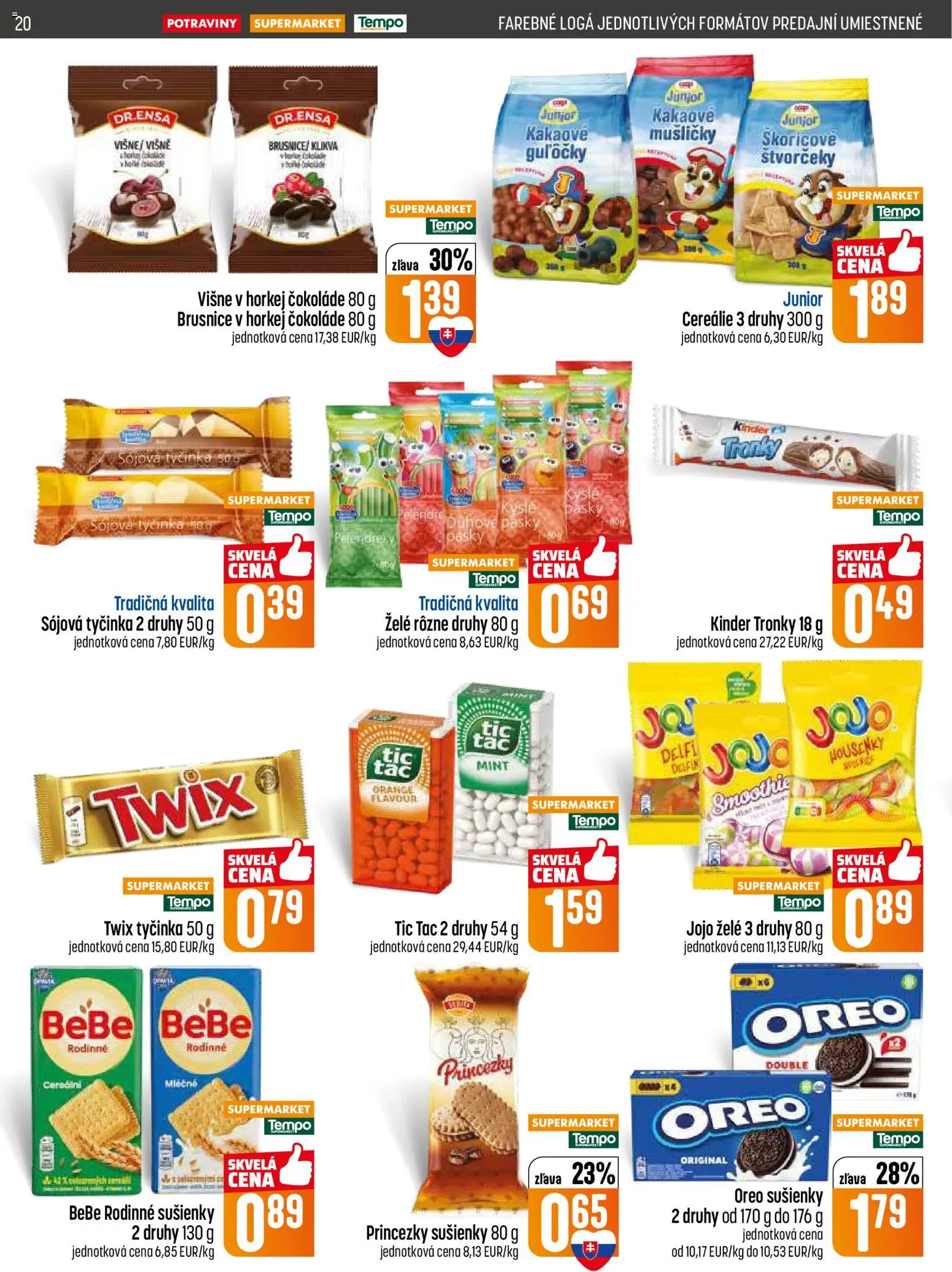 Nové COOP Jednota akcie – leták je platný od 19.02.2026 | Strana: 20 | Produkty: Kinder, Cereálie, Višne