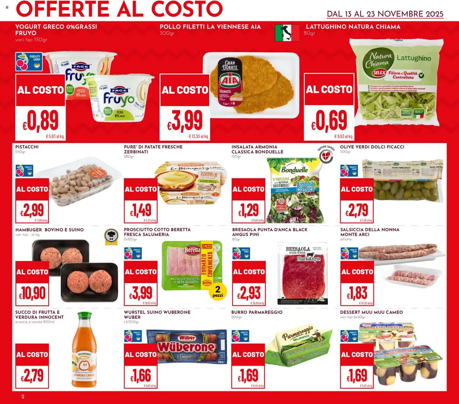 Volantino Pan del 13.11.2025 | Pagina: 2 | Prodotti: Yogurt greco, Prosciutto Cotto, Prosciutto, Succo di frutta