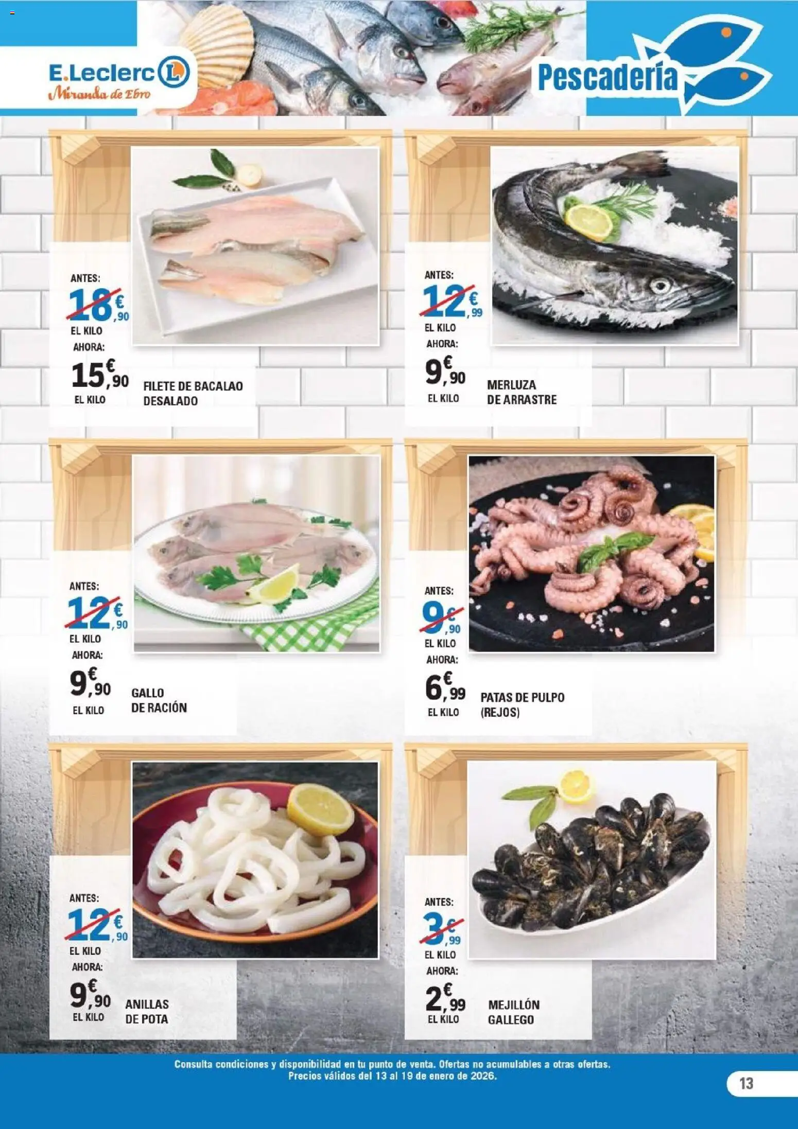 E.Leclerc folleto │ válido desde el 13.01.2026 | Página: 13 | Productos: Filete