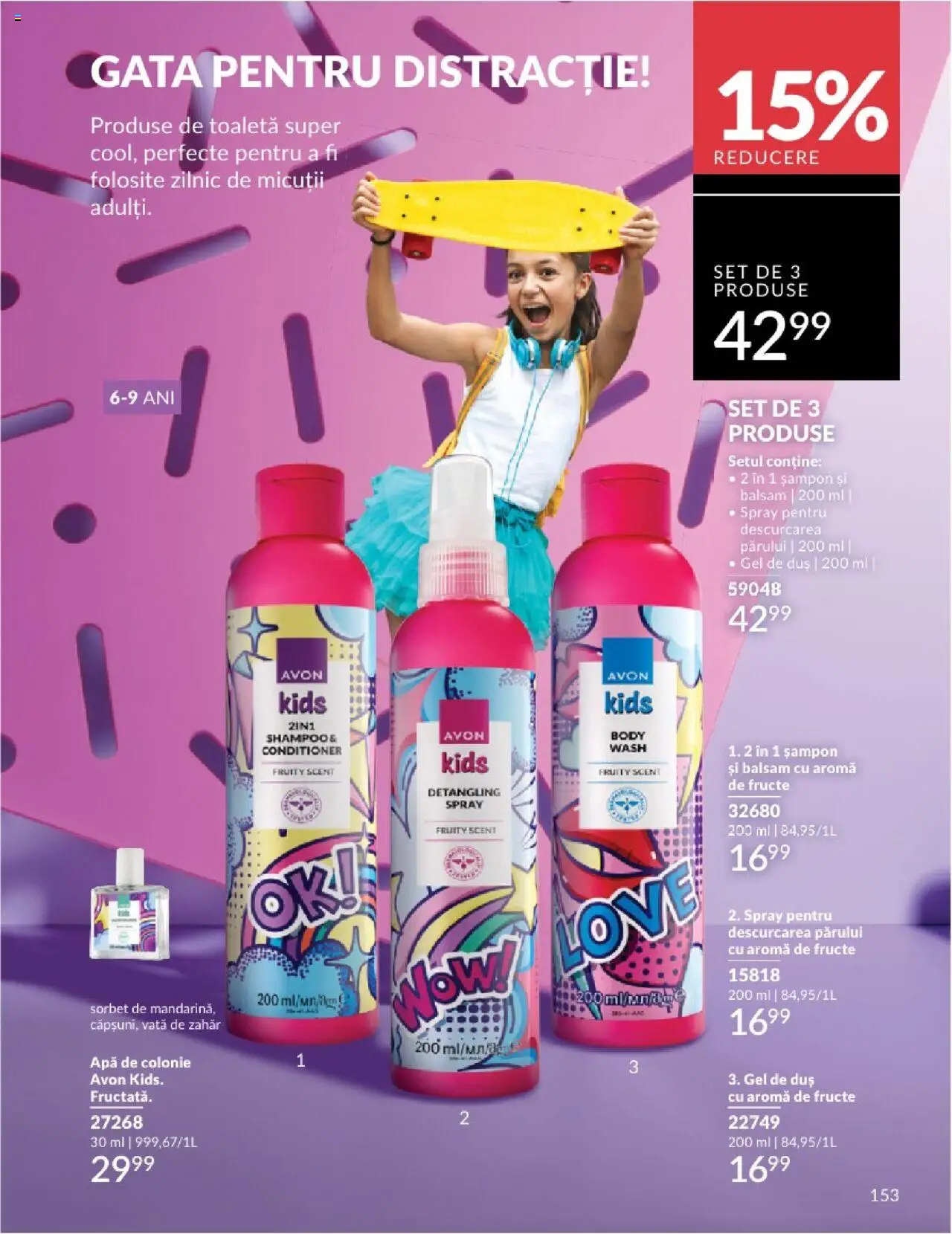 Catalog Avon - 08 2025 – valabil de la 01.08.2025 | Pagină: 153 | Produse: Duș, Șampon, Balsam, Zahăr