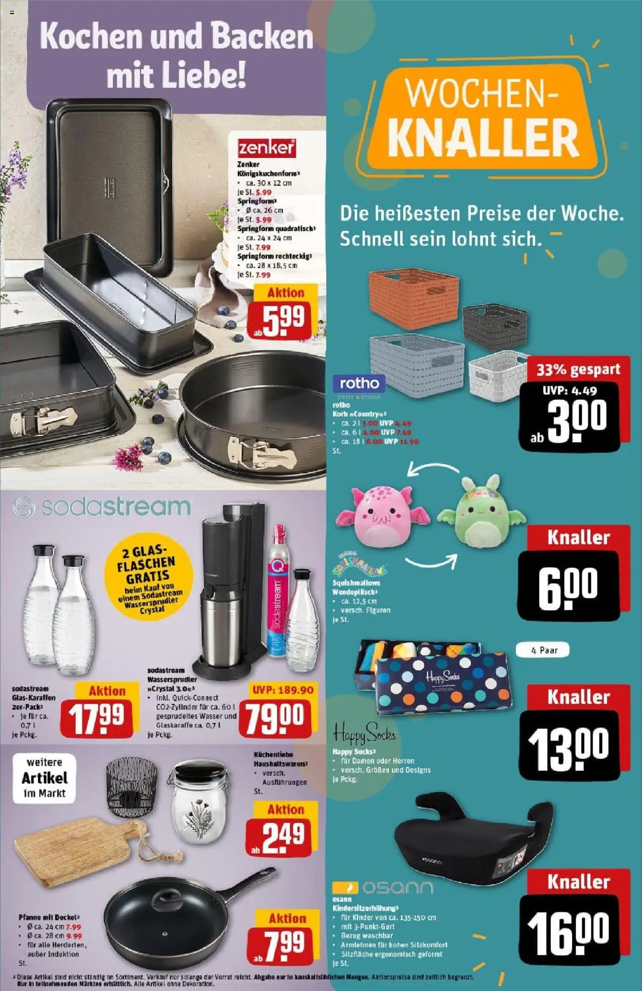 Rewe prospekt Pattensen	 – gültig ab 01.09.2025 | Seite: 33 | Produkte: Korb, Wasser, Sodastream