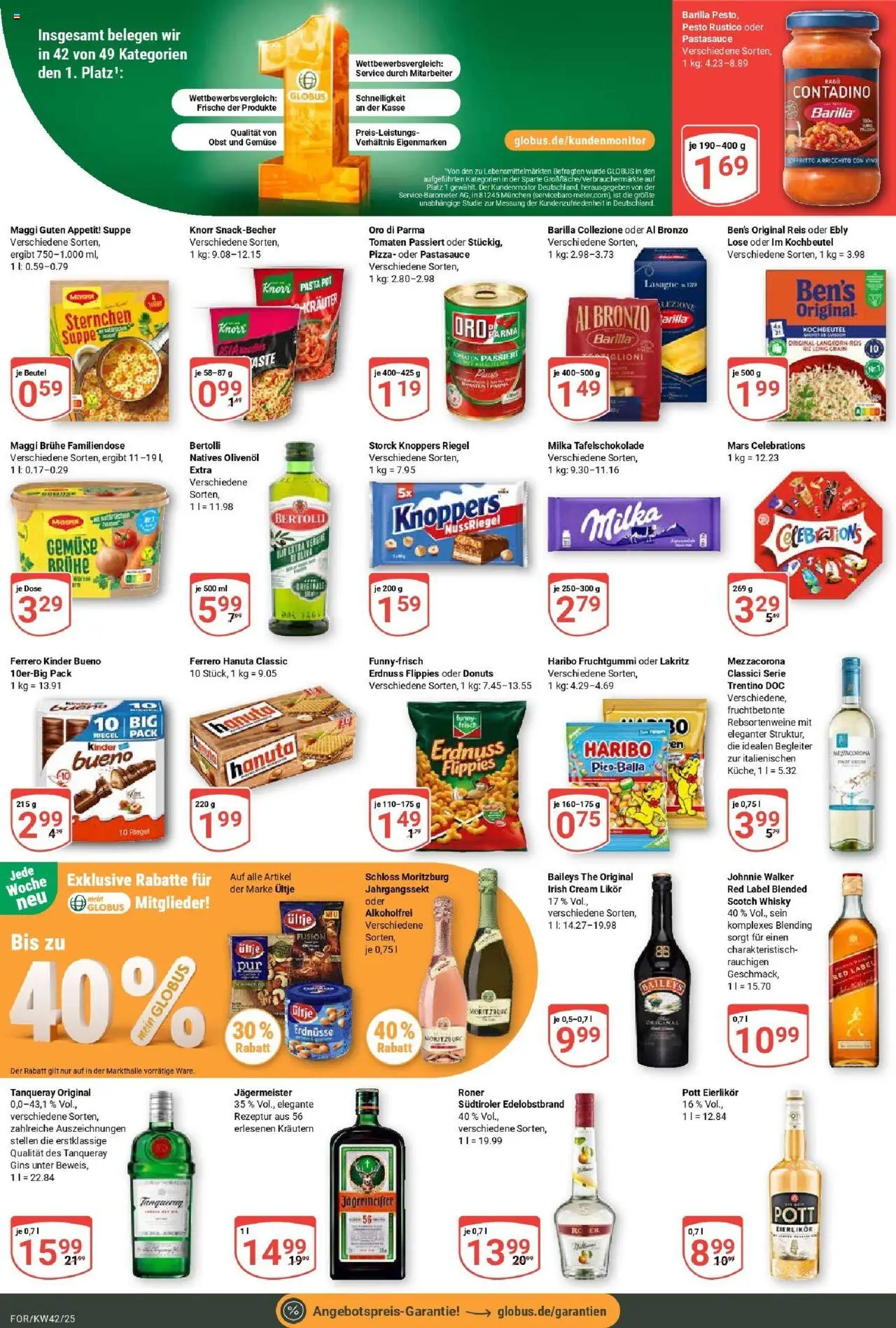 Globus prospekt Forchheim	 – gültig ab 12.10.2025 | Seite: 3 | Produkte: Whisky, Barilla, Tomaten, Celebrations