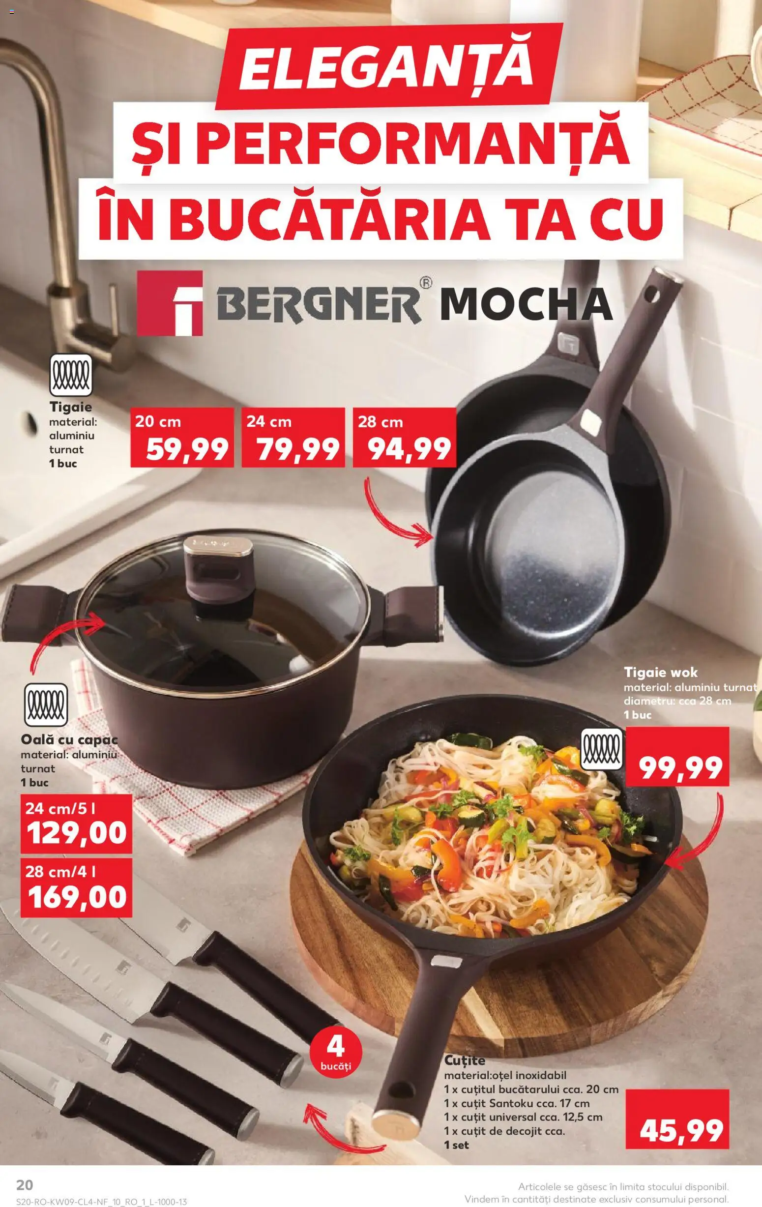 Noul catalog Kaufland – valabil de la 25.02.2026 | Pagină: 20 | Produse: Tigaie, Oală, Cuțit