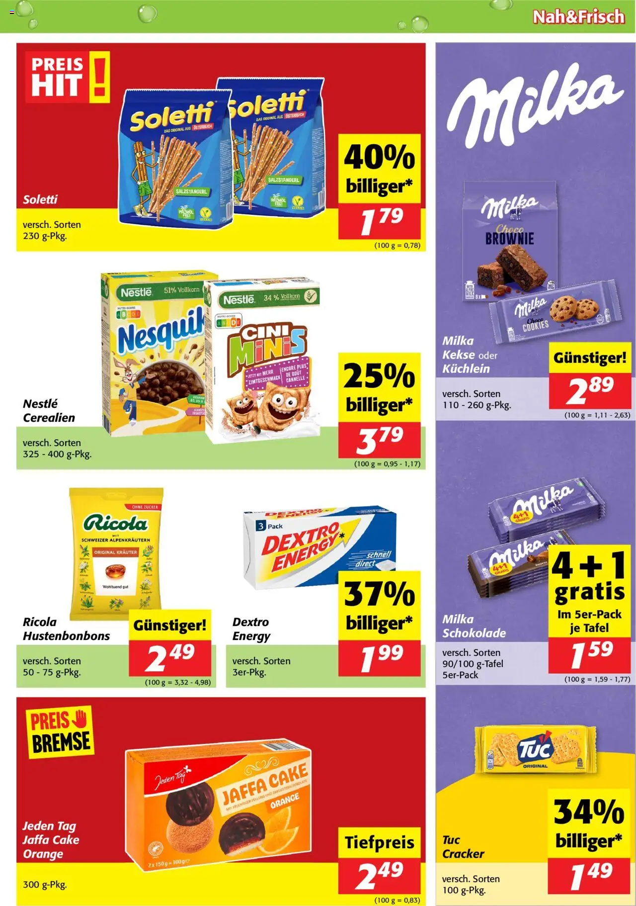 Nah und Frisch Flugblatt gültig ab 17.09.2025 | Seite: 5 | Produkte: Kekse, Zucker, Schokolade