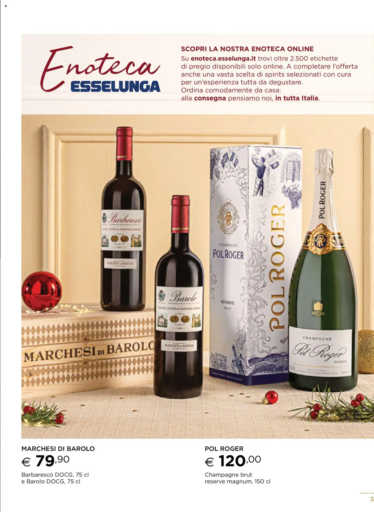 Volantino Esselunga S del 13.11.2025 | Pagina: 3 | Prodotti: Champagne, Enoteca