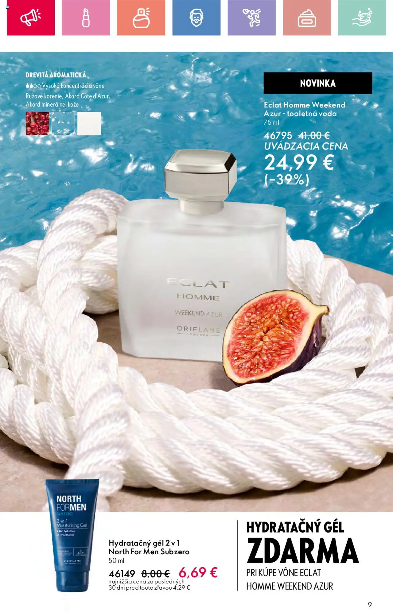 Katalóg Oriflame 9 2025 │ platný od 15.06.2025 | Strana: 9 | Produkty: Toaletná voda, Voda