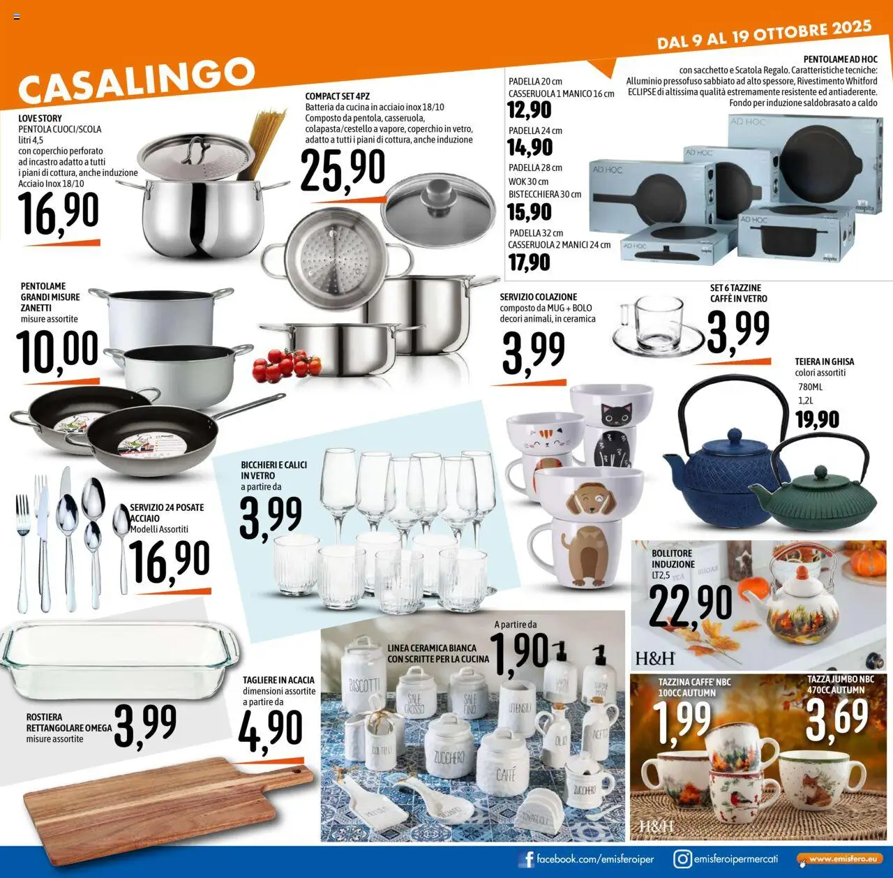 Volantino Emisfero del 09.10.2025 | Pagina: 39 | Prodotti: Zucchero, Padella, Casseruola, Scatola