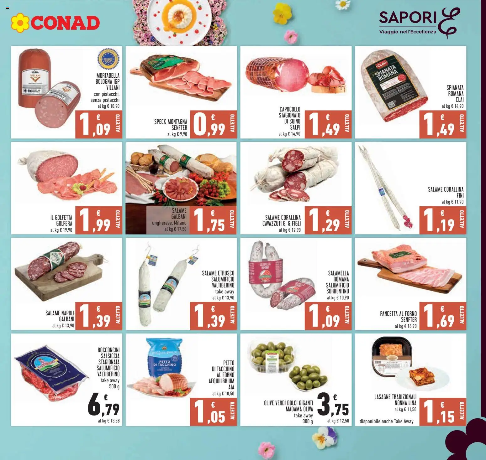 Volantino Conad del 25.03.2026 | Pagina: 9 | Prodotti: Speck, Pancetta, Olive, Salsiccia