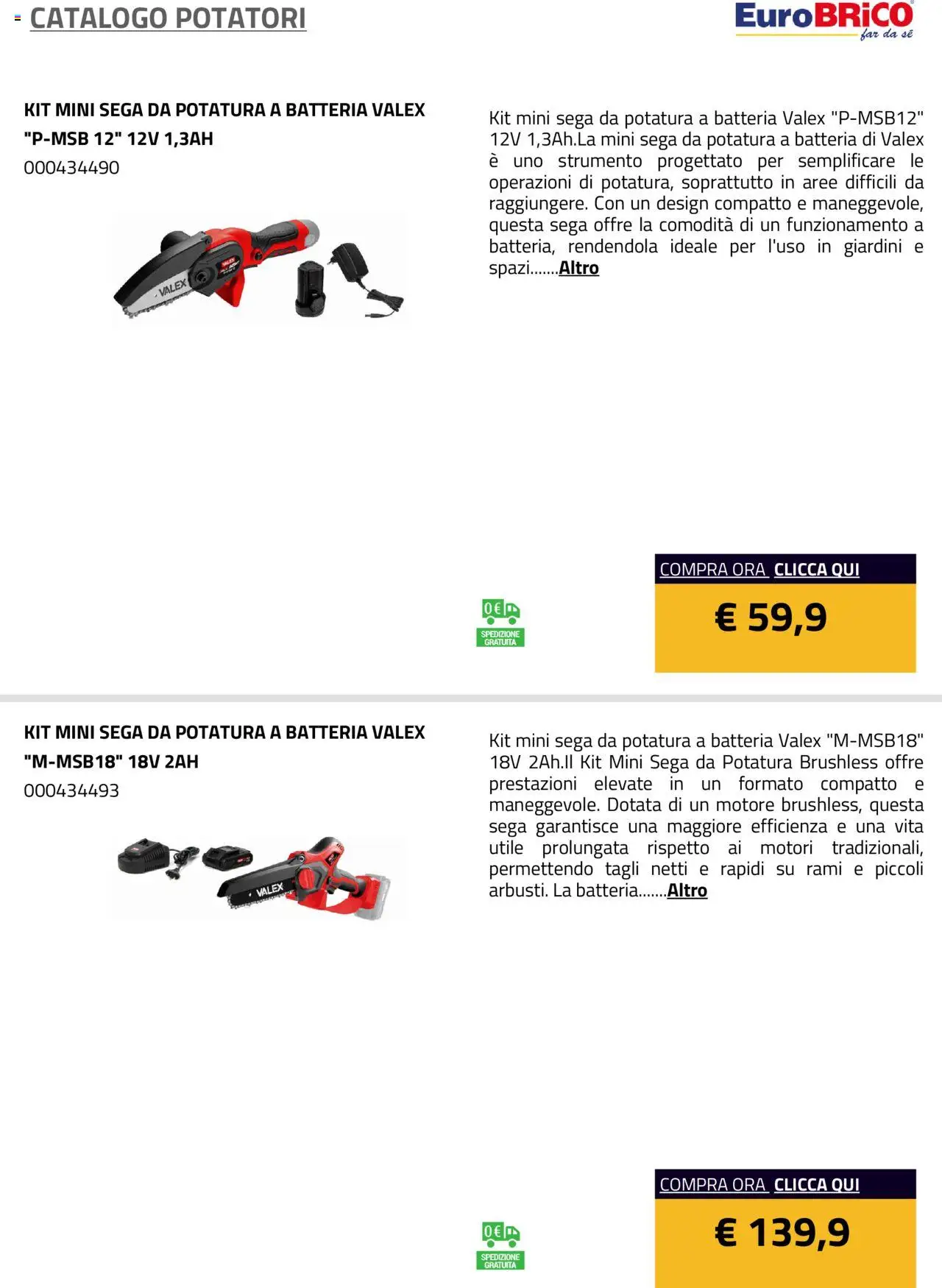 Volantino Eurobrico del 23.07.2025 | Pagina: 35 | Prodotti: Sega, Batteria