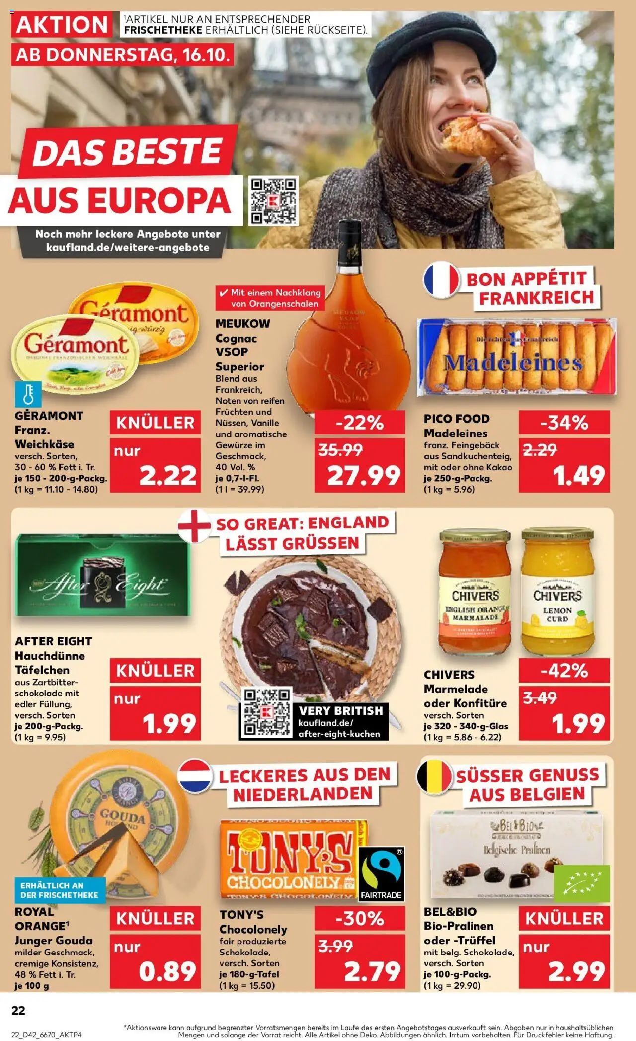 Kaufland prospekt Monheim Am Rhein	 – gültig ab 15.10.2025 | Seite: 22 | Produkte: Geramont, Schokolade, Gouda, Gewürze
