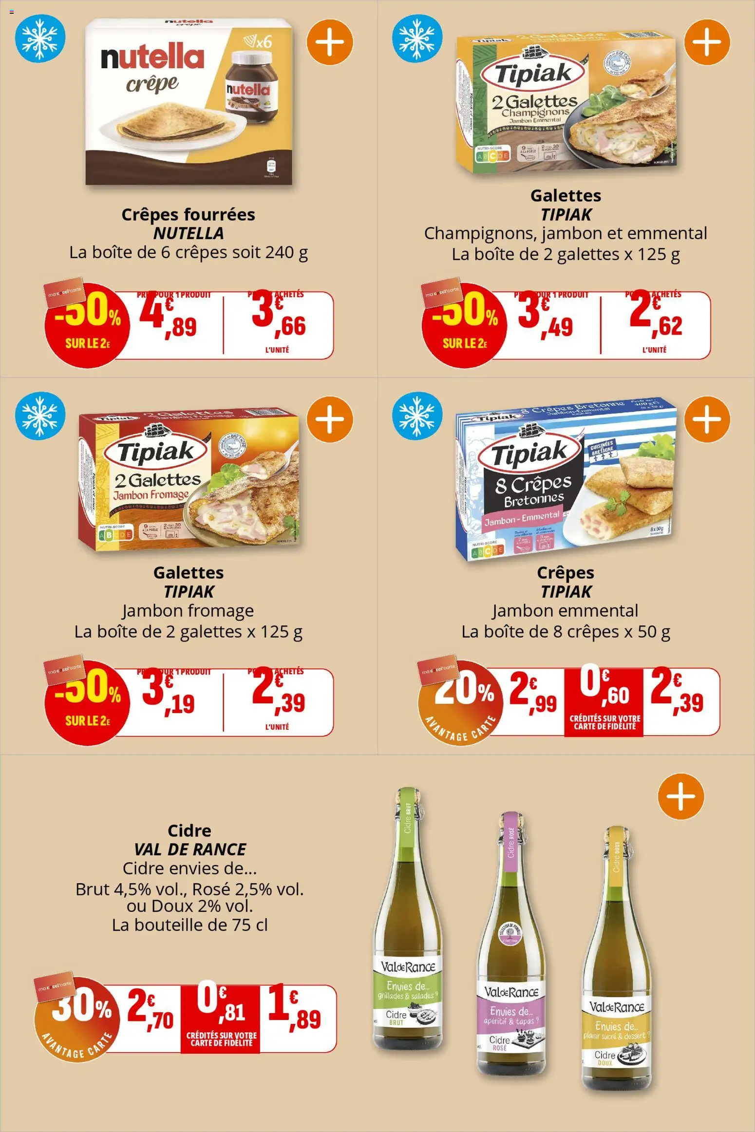 {H1} | Page: 10 | Produits: Cidre brut, Emmental, Fromage, Jambon