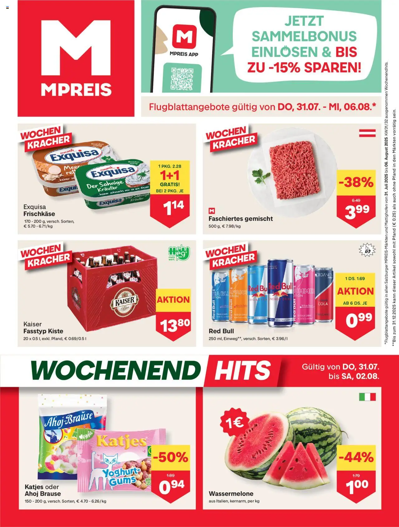 MPREIS Altenmarkt gültig ab 31.07.2025 | Seite: 1 | Produkte: Wassermelone