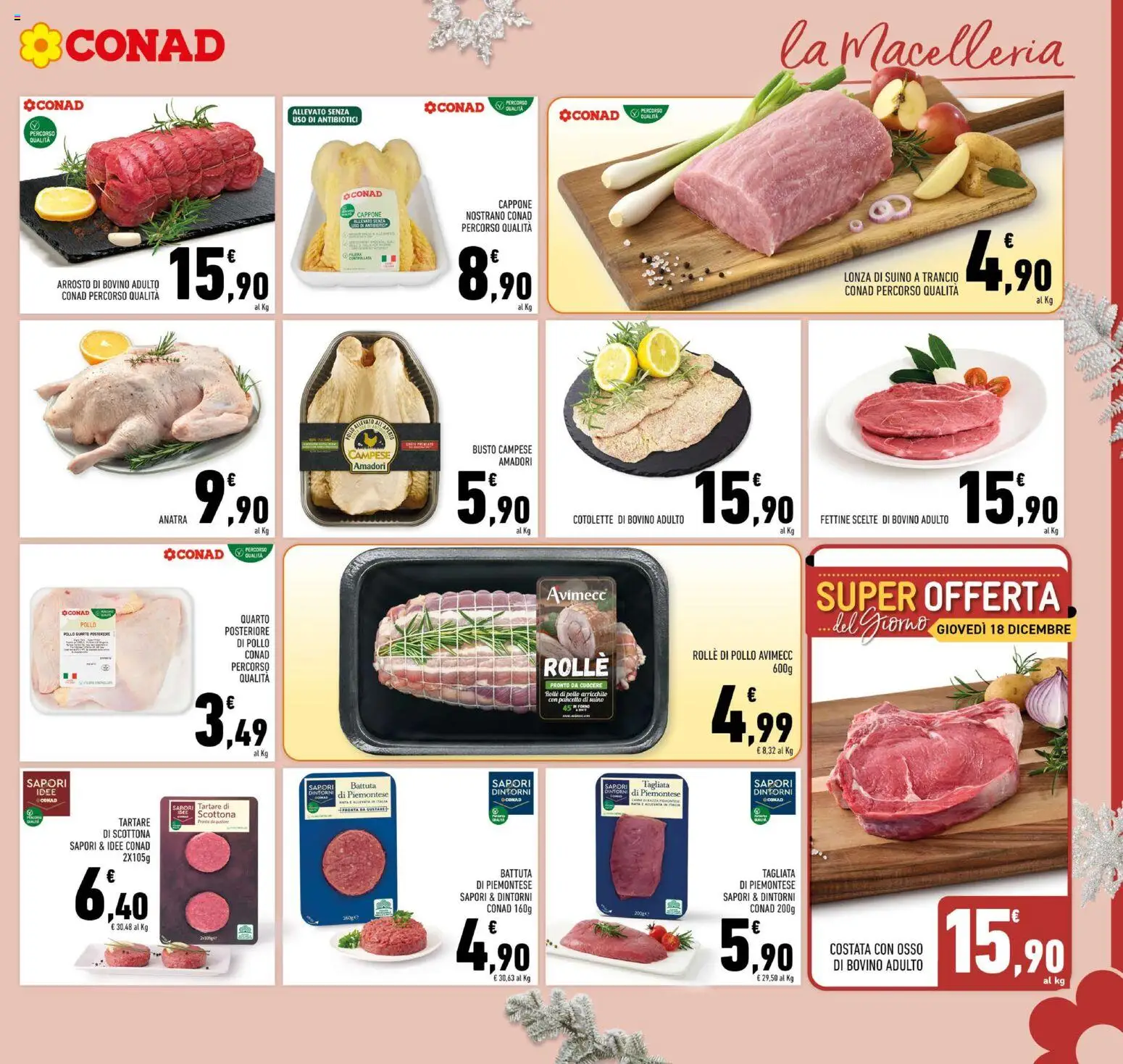 Volantino Conad del 10.12.2025 | Pagina: 11 | Prodotti: Arrosto, Pollo, Pancetta, Forno