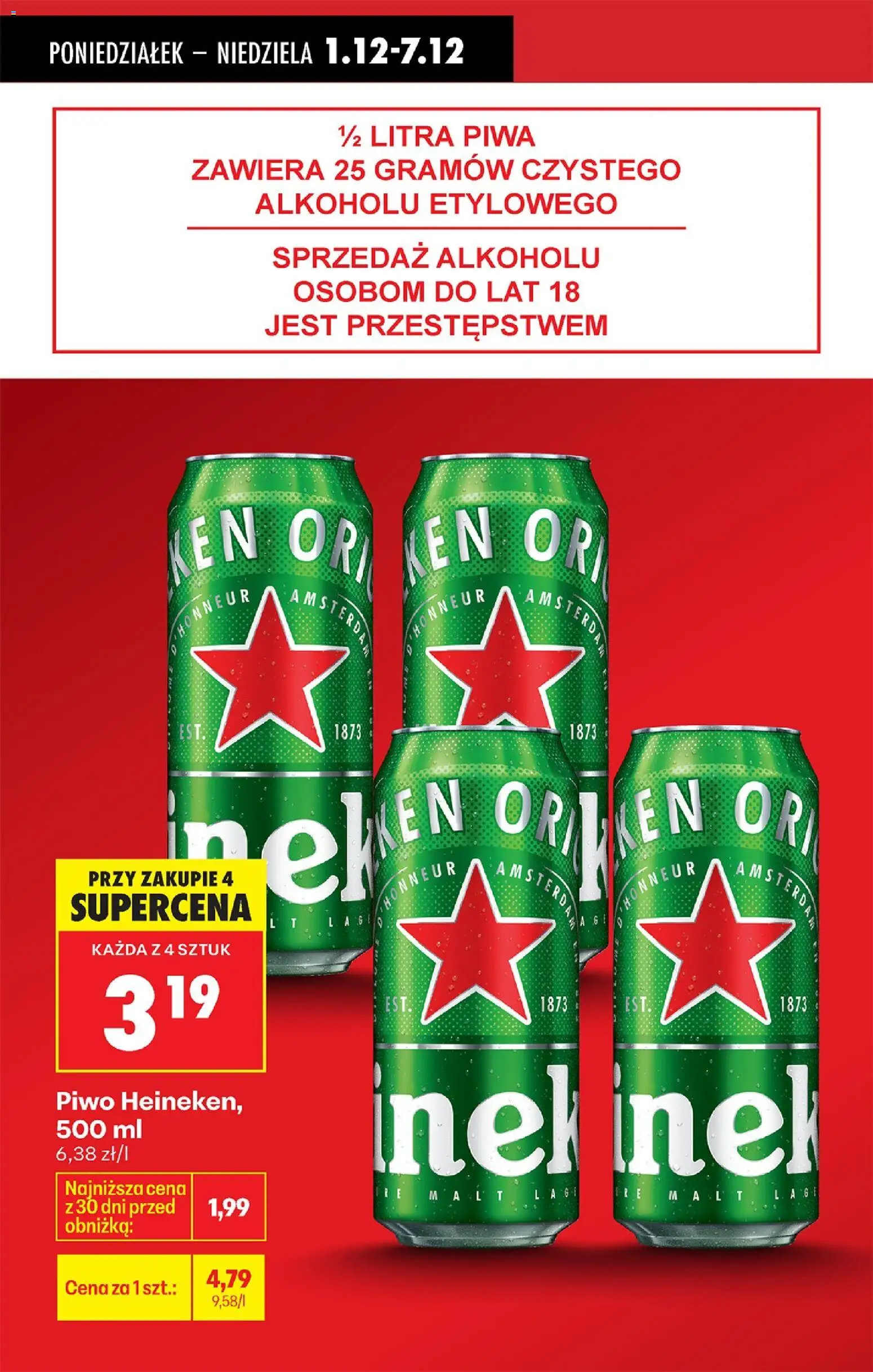 Biedronka gazetka od 01.12.2025 | Strona: 17 | Produkty: Piwo, Heineken
